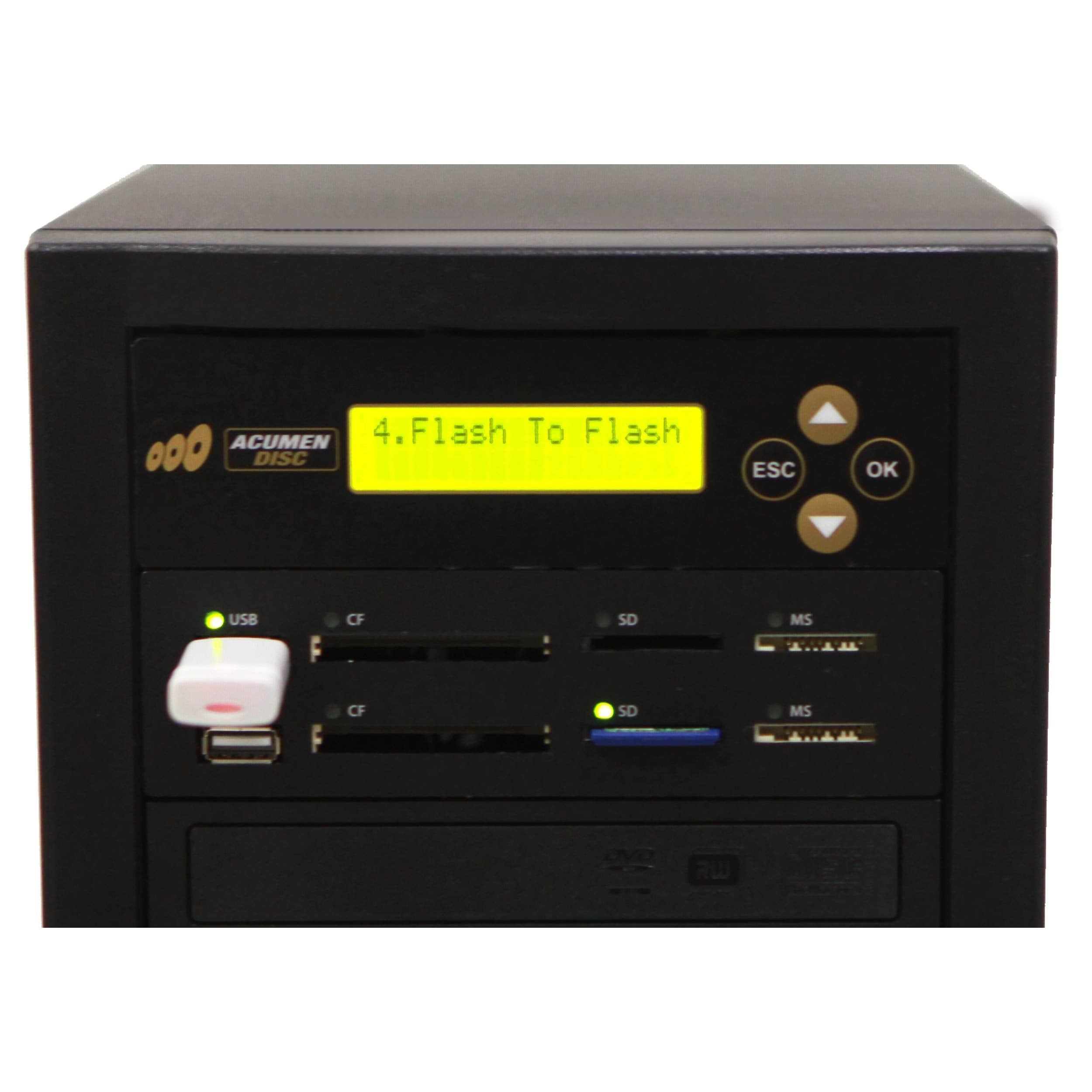 Acumen Disc 1 To 1 Crossover Blu Ray Dvd Disc Duplicator & Bi Directional Multimedia Flash Memory Copier (Cf Sd Ms Usb) / Media