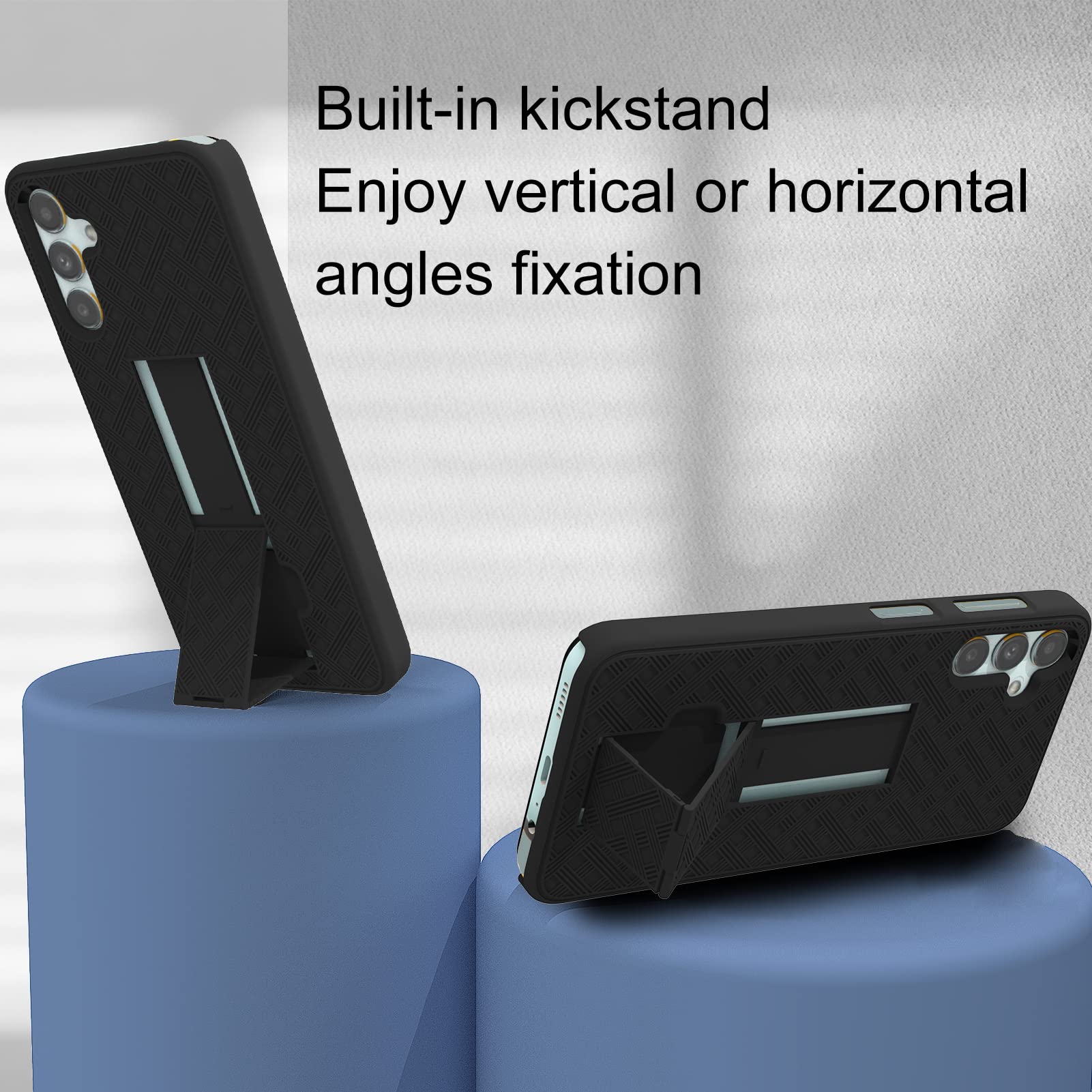 Ailiber For Samsung Galaxy A14 5G Case, Galaxy A14 5G Phone Case Holster With Screen Protector, Swivel Belt Clip, Kickstand Hold