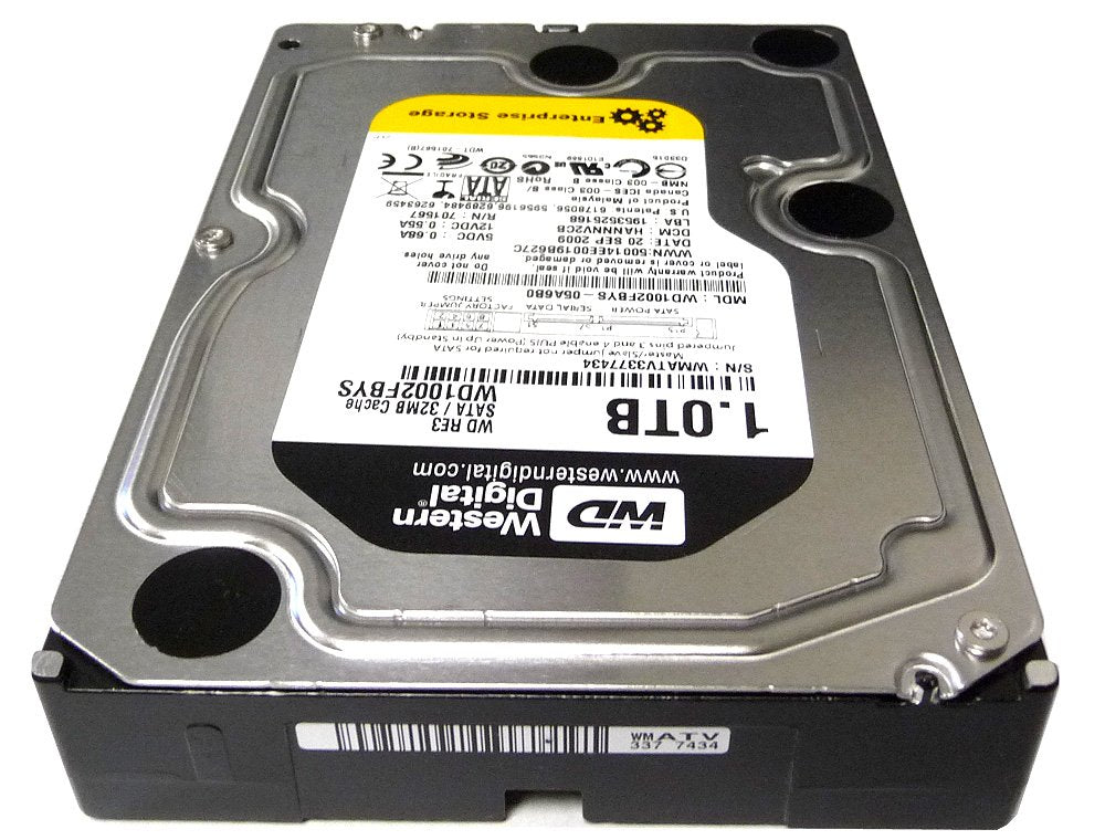 Western Digital 1 Tb Re3 Sata 3 Gb/S 7200 Rpm 32 Mb Cache Bulk/Oem Enterprise Hard Drive   Wd1002Fbys