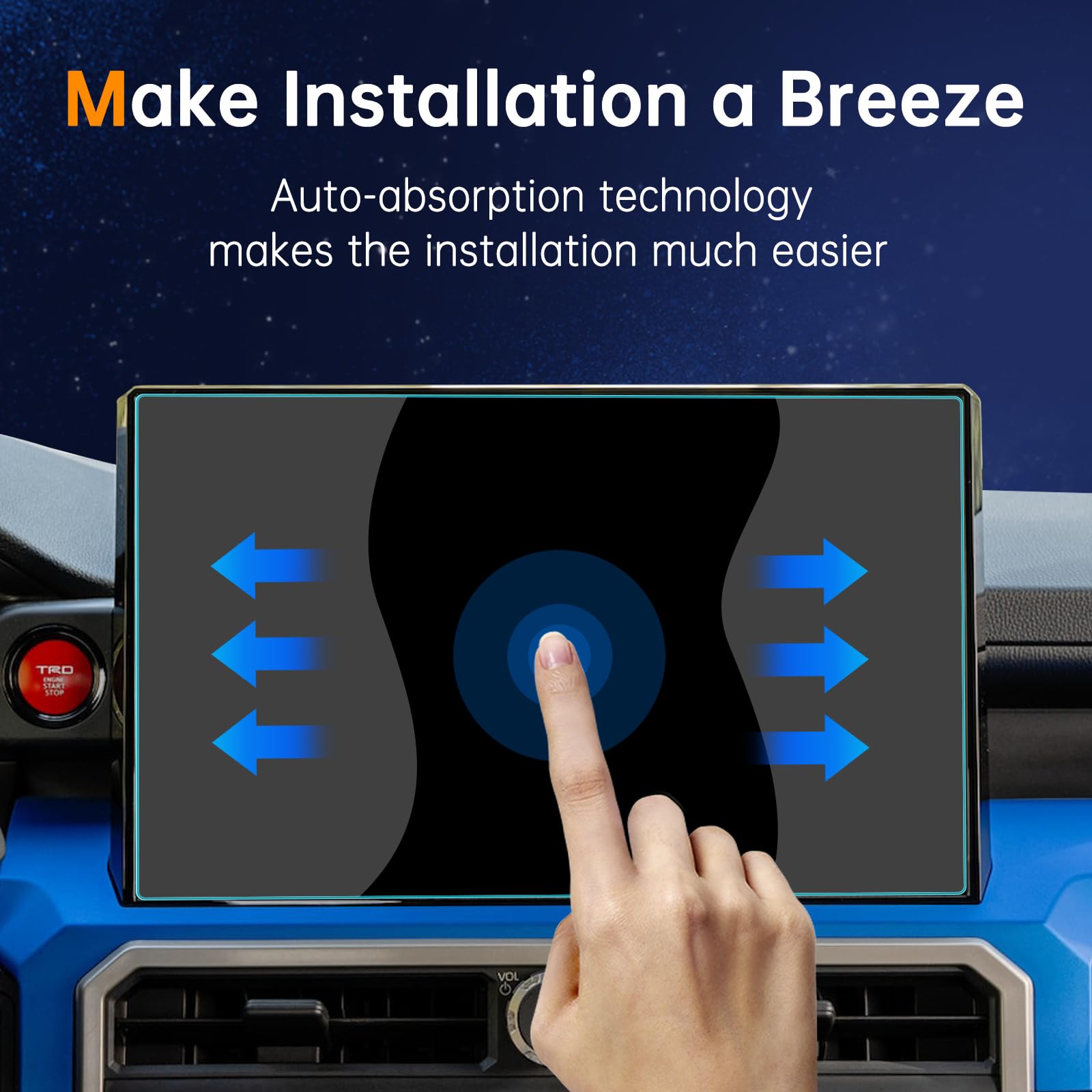 Shaohao For 2024 2025 Toyota Tacoma Screen Protector 14 In Compatible With 2024 2025 Toyota Tacoma Accessories (Limited/Trd Pro/Trailhunter) Tempered Glass Hd Transparent Anti Scratch Anti Fingerprint