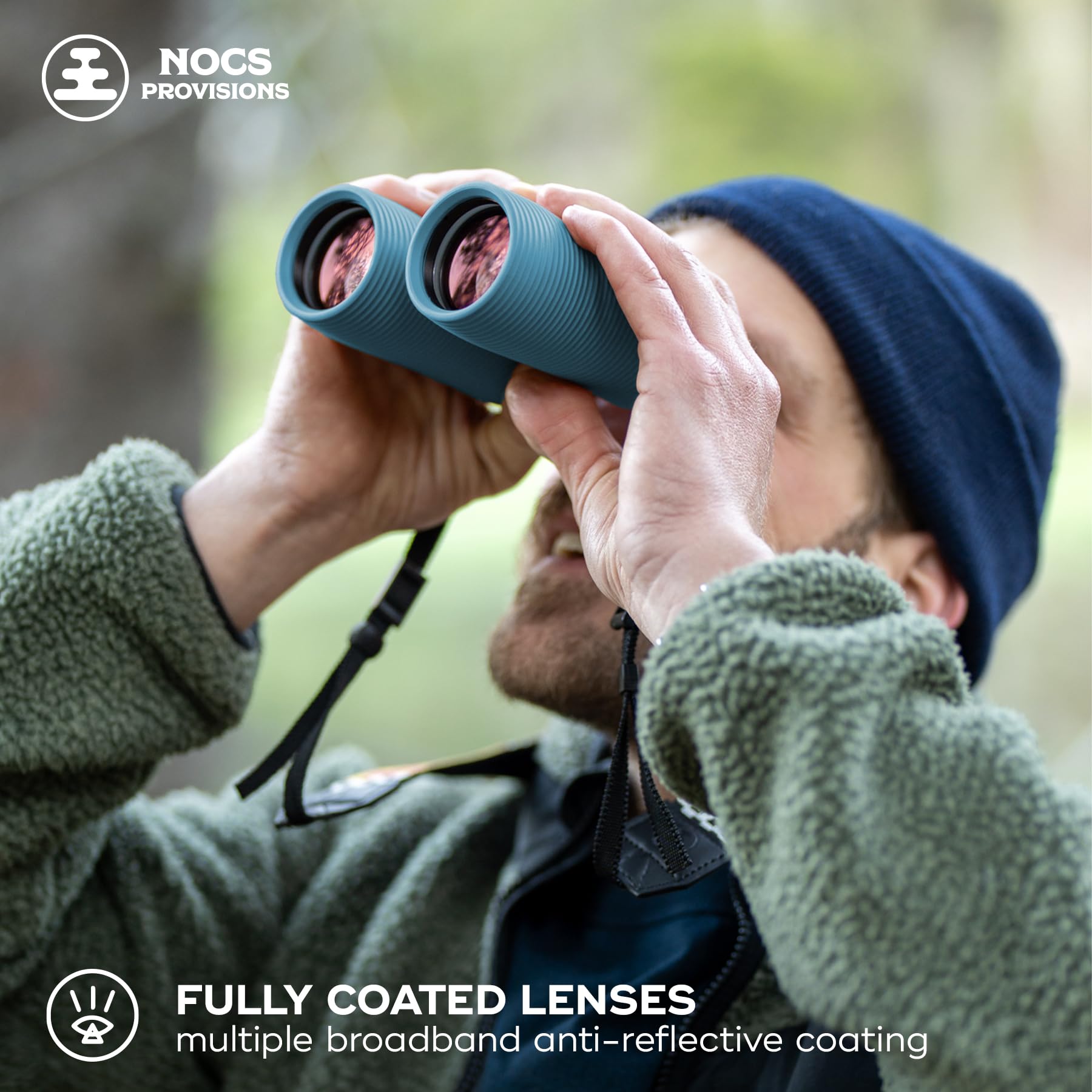 Nocs Provisions Pro Issue 8X42 Waterproof Binoculars, 8X Magnification, Phase Coated Bak4 Prism, Wide View Multi Coated Lenses F