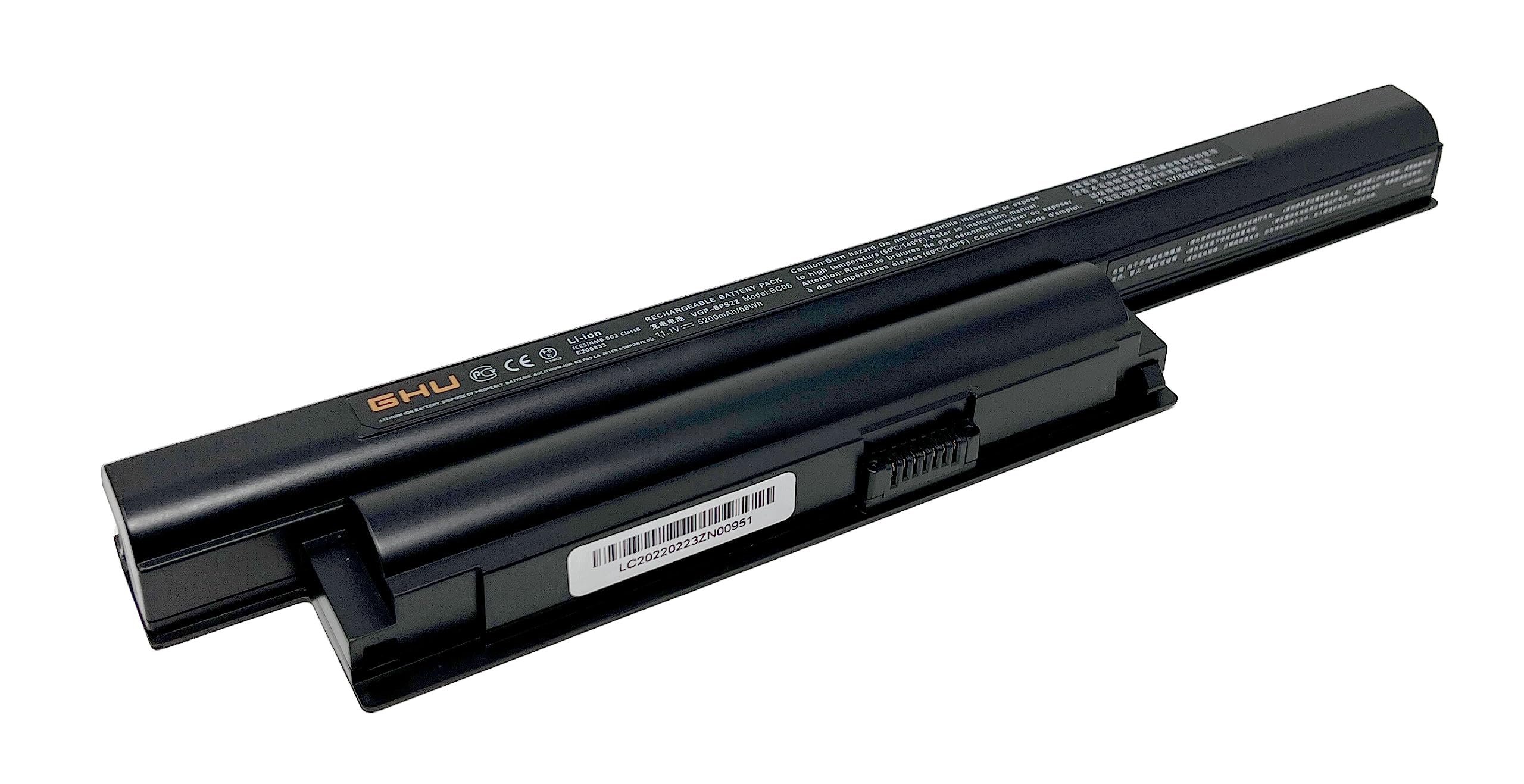Ghu New Battery 58 Wh Replacement For Vgp Bps22 Bps22 Vgp Bps22A Vgp Bpl22 Vgp Bps22/A Compatible For Selected Sony Vaio Noteboo