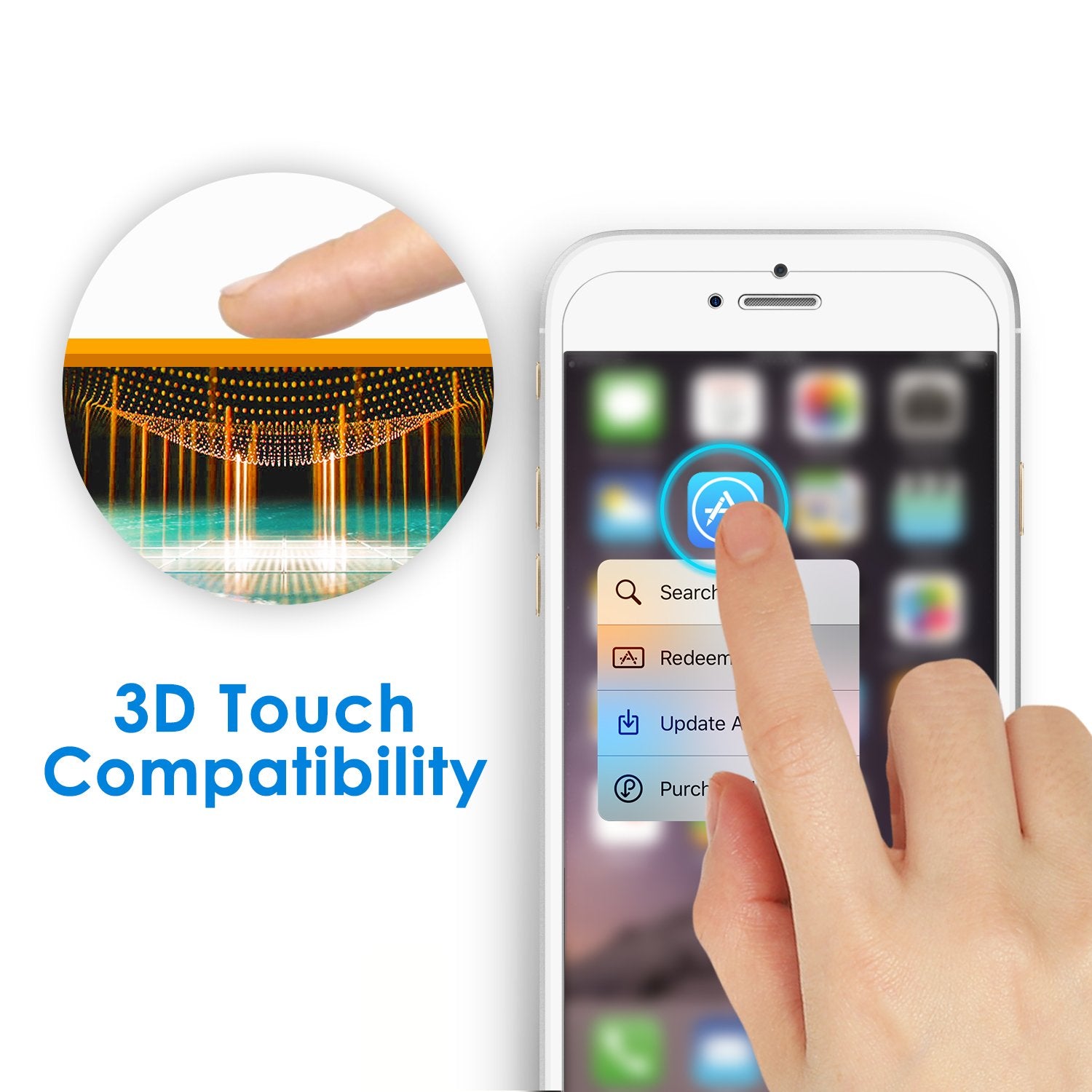 Jetech Screen Protector For Iphone 8 Plus And Iphone 7 Plus, 5.5 Inch, Tempered Glass Film, 3 Pack