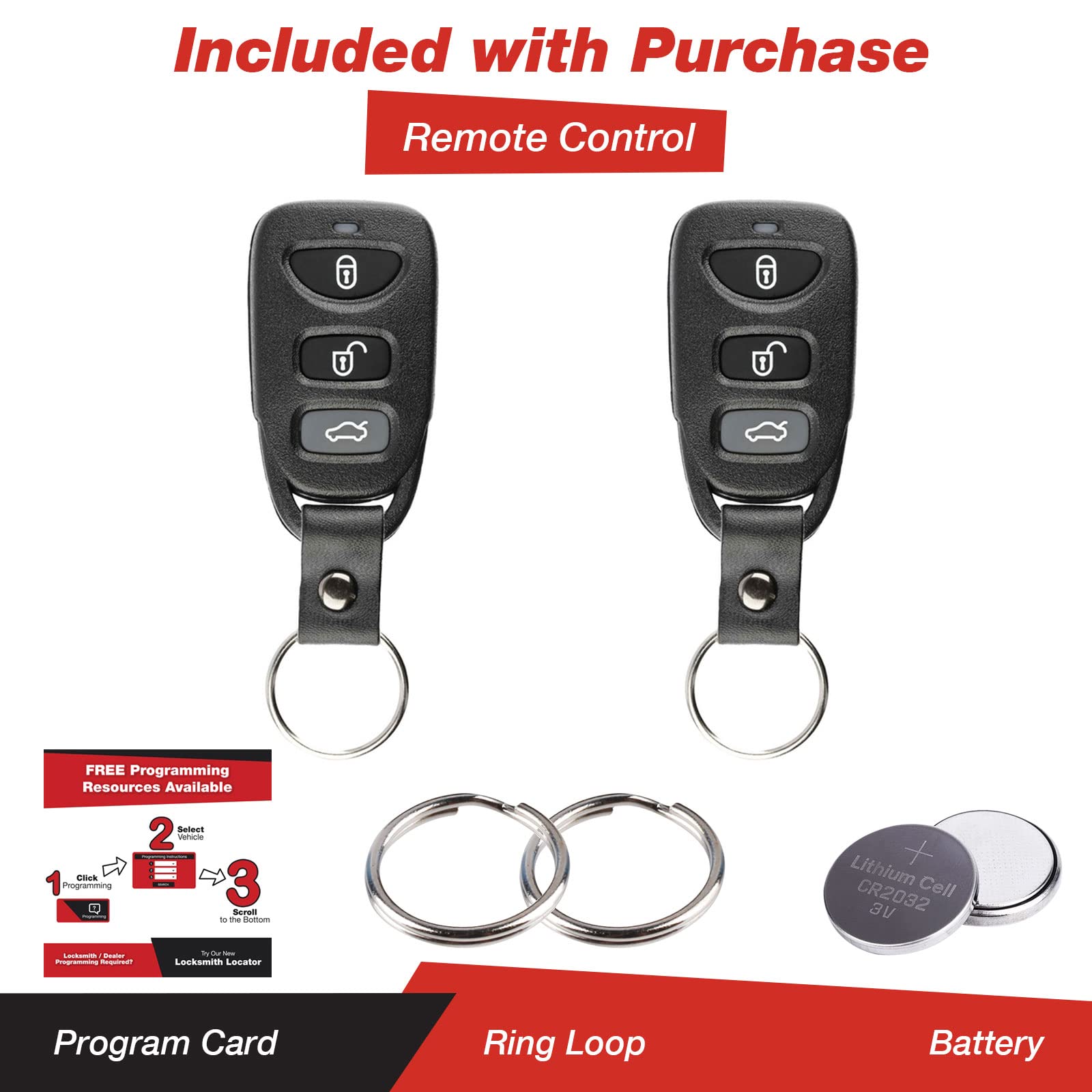 Keylessoption Keyless Entry Remote Control Car Key Fob Replacement For Elantra Osloka 360T (Pack Of 2)