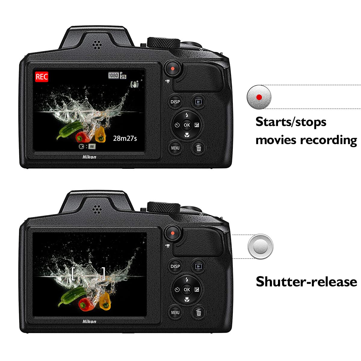 Aodelan Wireless Camera Remote Control Remote Shutter Release For Nikon Zfc, Z50, P1000, B600, A1000, P950; Replaces Nikon Ml L7