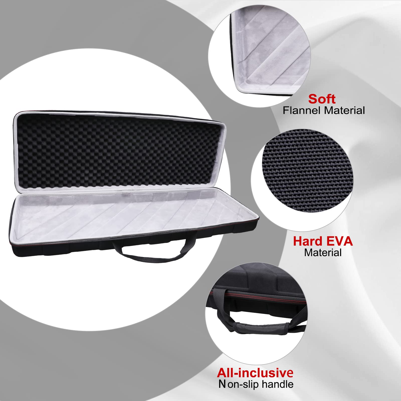 Ltgem Controller Case For Alesis V49 Mkii Usb Midi Keyboard Controller, Hard Storage Travel Protective Carrying Bag