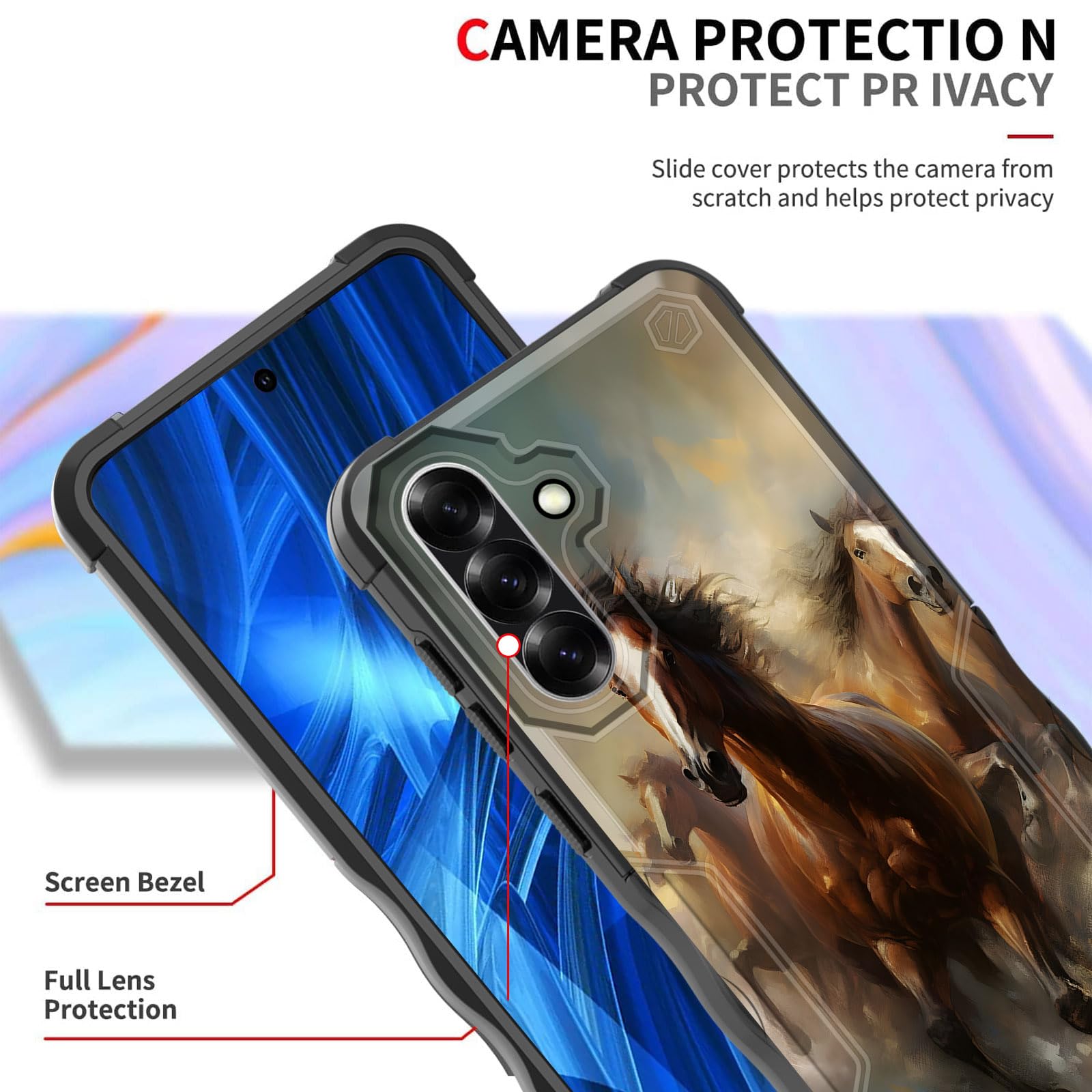 Efgwsder For Galaxy A56 5G Case,[Dual Layer][10 Ft Military Grade Drop Protection] Heavy Duty Shockproof Case For Samsung Galaxy