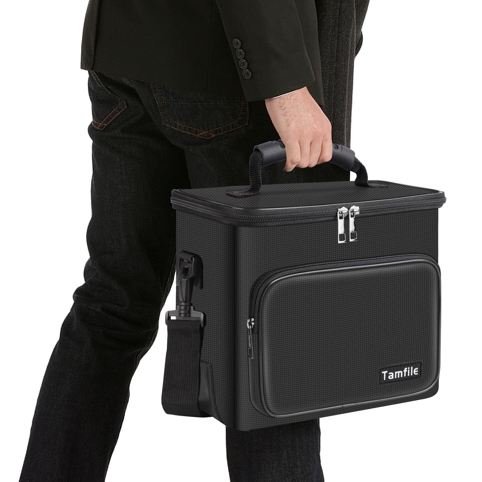 Tamfile Fireproof Lipo Battery Bag With 4200F Heat Insulated, Fireproof Safe Lipo Bag With Pockets And Shoulder Strap, Explosion