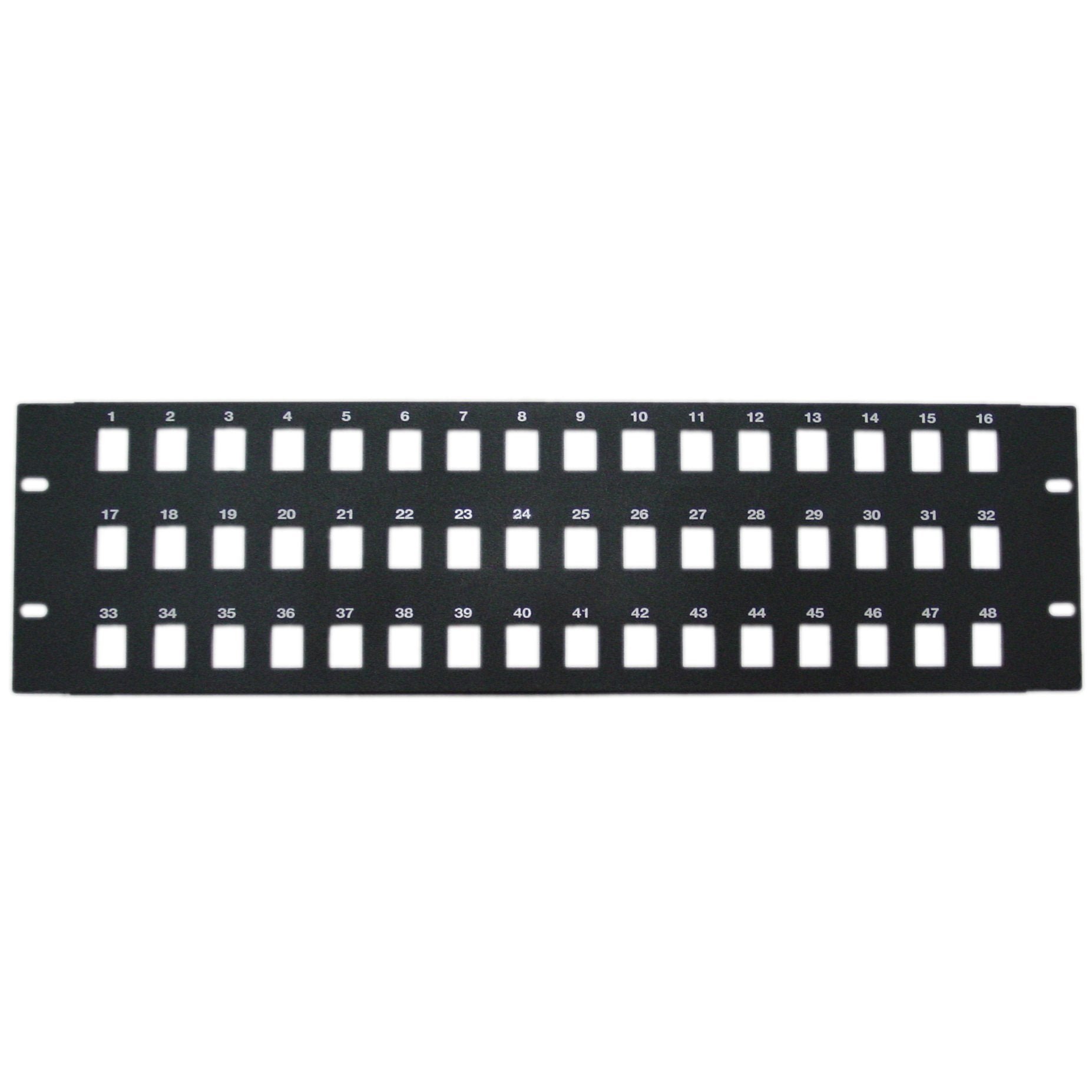 3U Rackmount Keystone Rack Panel, 48 Port Blank Keystone Patch Panel,19 Inch, 3 Unit, Cablewholesale