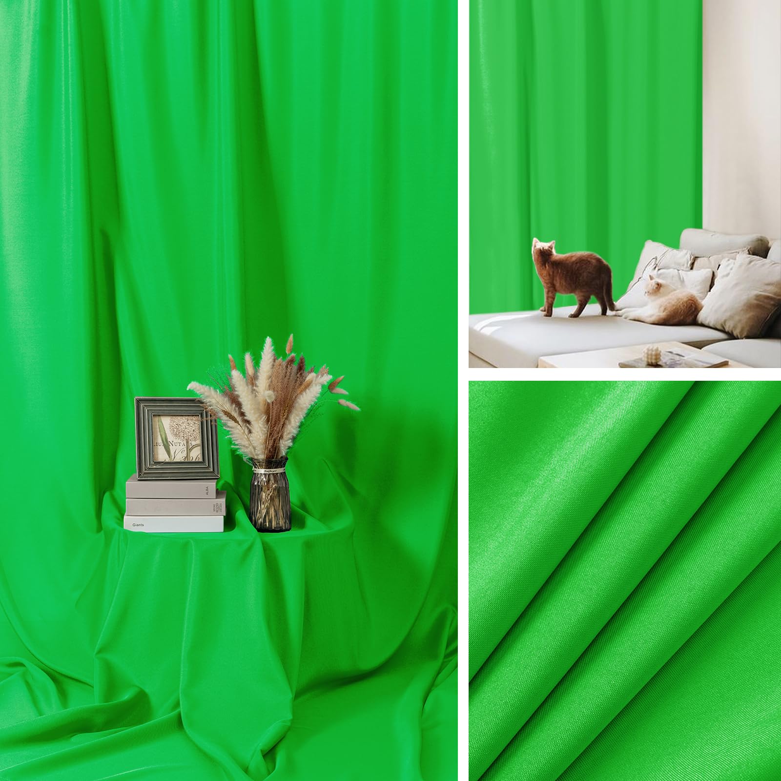 Sugargirl 8Ftx10Ft Green Screen Backdrop Background For Photography, Polyester Photo Backdrop For Photoshoot, Party, Video And T