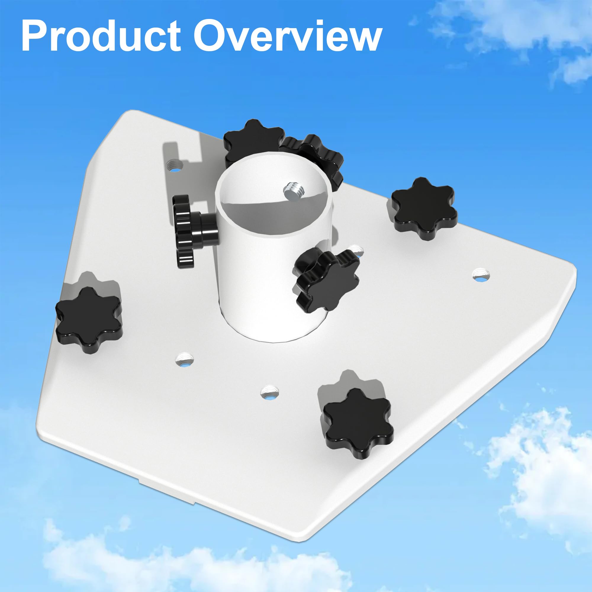 Starlink Gen 3 Roof Mount, Starlink Heavy Duty Pivot Pole Mounting Kit, Starlink V3 Plate Roof Mount, Compatible With Starlink S