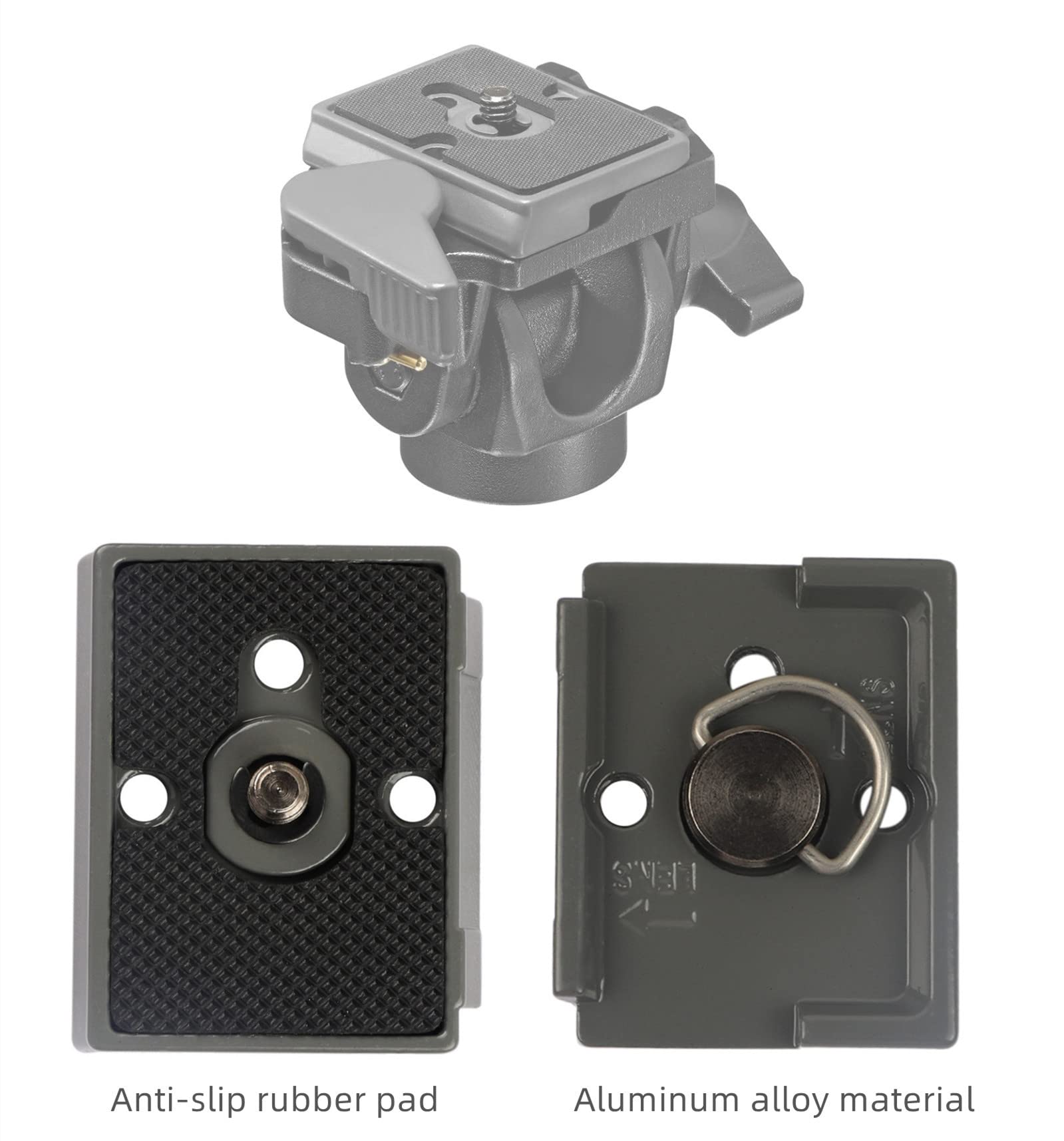 Quick Release Plate, Tripod Quick Release Plate Fit For Manfrotto 200Pl 14 Rc2 Camera Tripod Head (Pack Of 2) Black