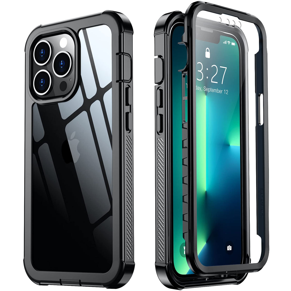 Red2Fire For Iphone 13 Pro Max Case, [360 Full Body] [With Built In Screen Protector] [Heavy Duty Protection] 12 Ft Dropproof Sh