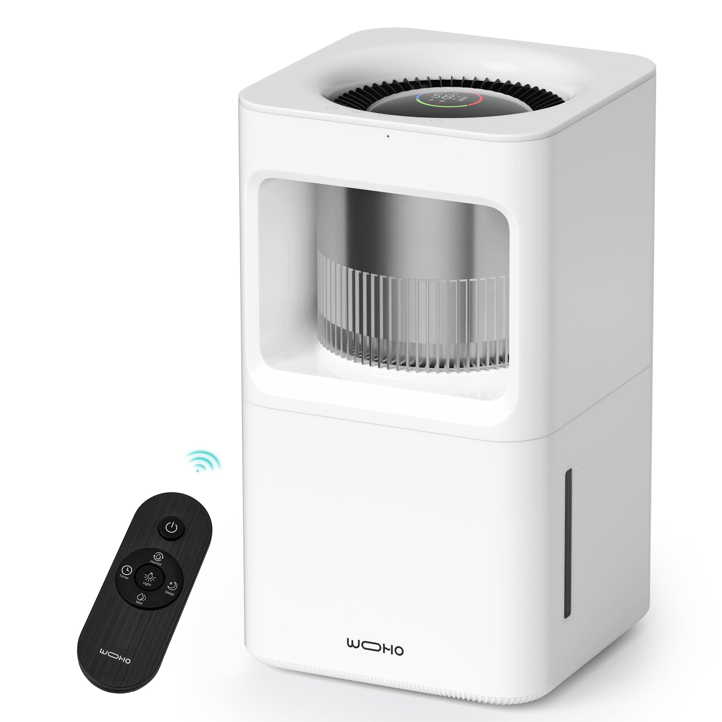 Wooohoo Evaporative Humidifier For Bedroom, 2.11Gal/8L Quiet Humidifiers Large Room With Sleepytime, Aroma Diffuser, 6 Speeds, T