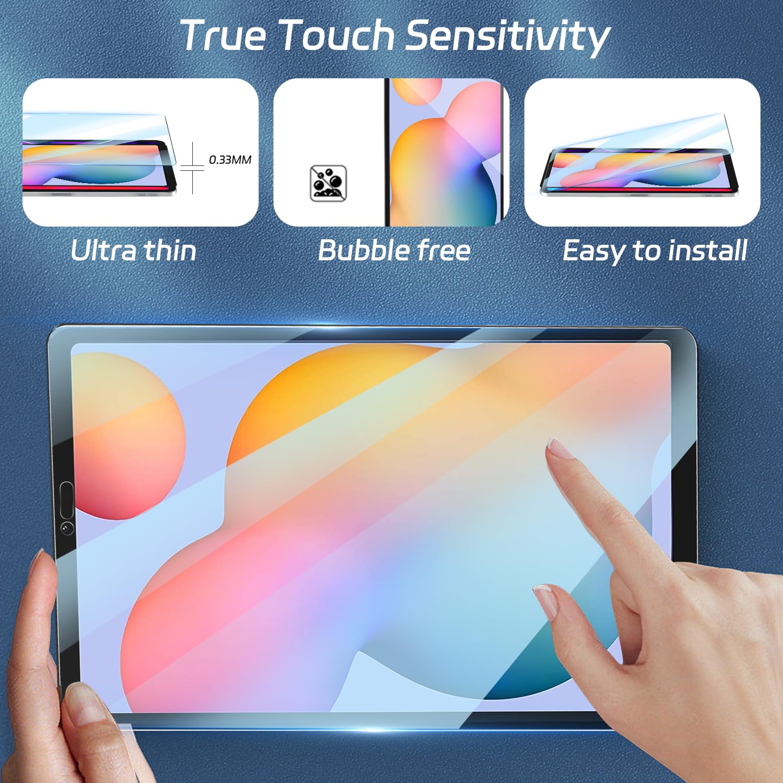 Zenrich (2 Pack) Anti Blue Light Screen Protector For Samsung Galaxy Tab S6 Lite 10.4'' 2024/2022/2020, 9H Hardness Tempered Gla