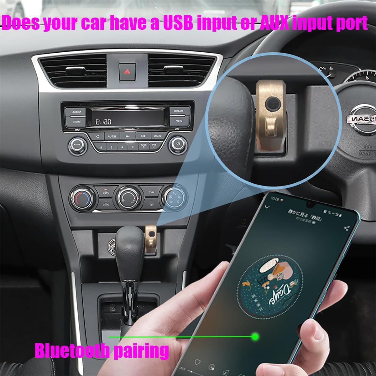 Qofowin Mini Bluetooth 5.3 Car Adapter, Usb Bluetooth Receiver With Stereo Wireless 3.5Mm Aux Jack Adapter Hands Free Car Kit Built In Mic For Car, Home Stereo And More