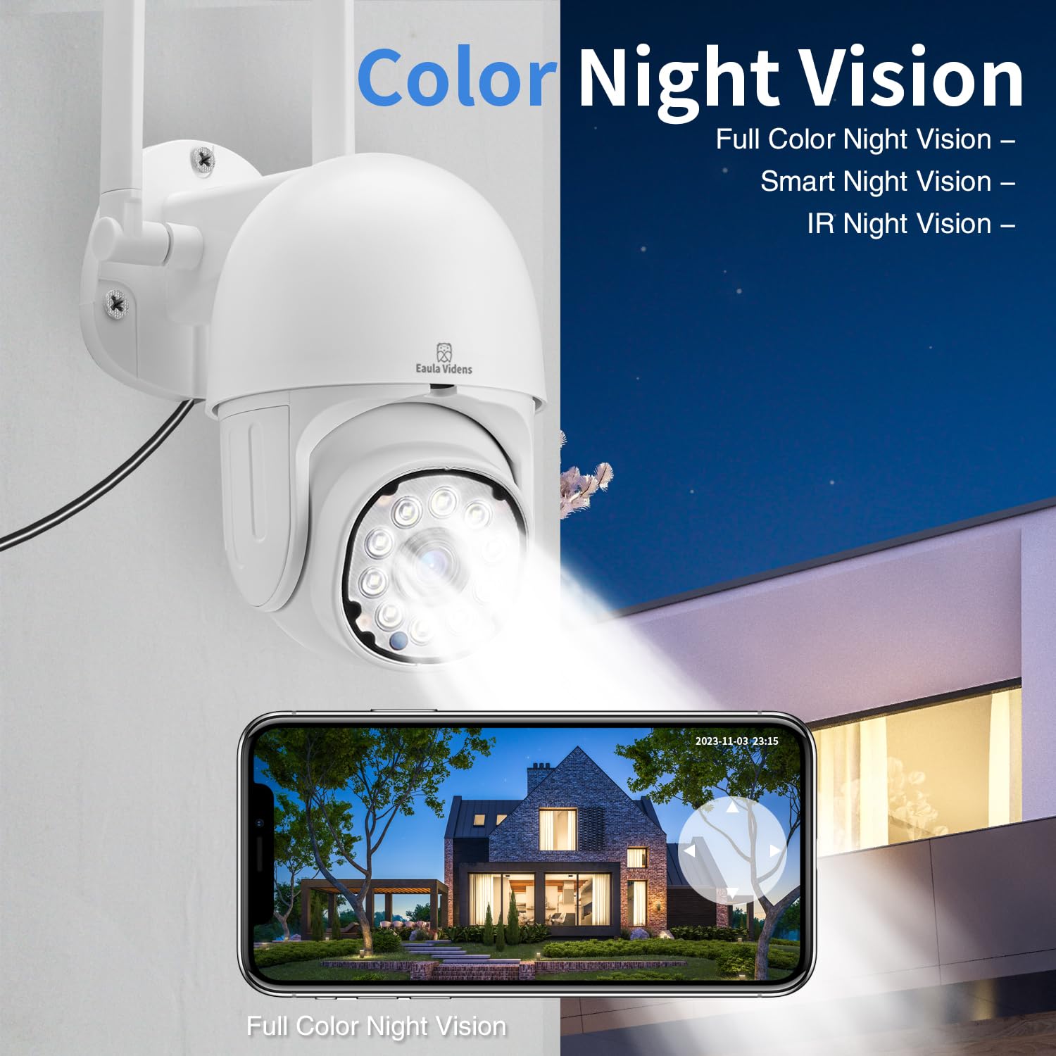 2Pcs 2K Security Camera Outdoor No Monthly Fee, 2.4G/5G Wifi 4Mp Surveillance Cameras, Ai Human Detection, Auto Tracking, Two Wa