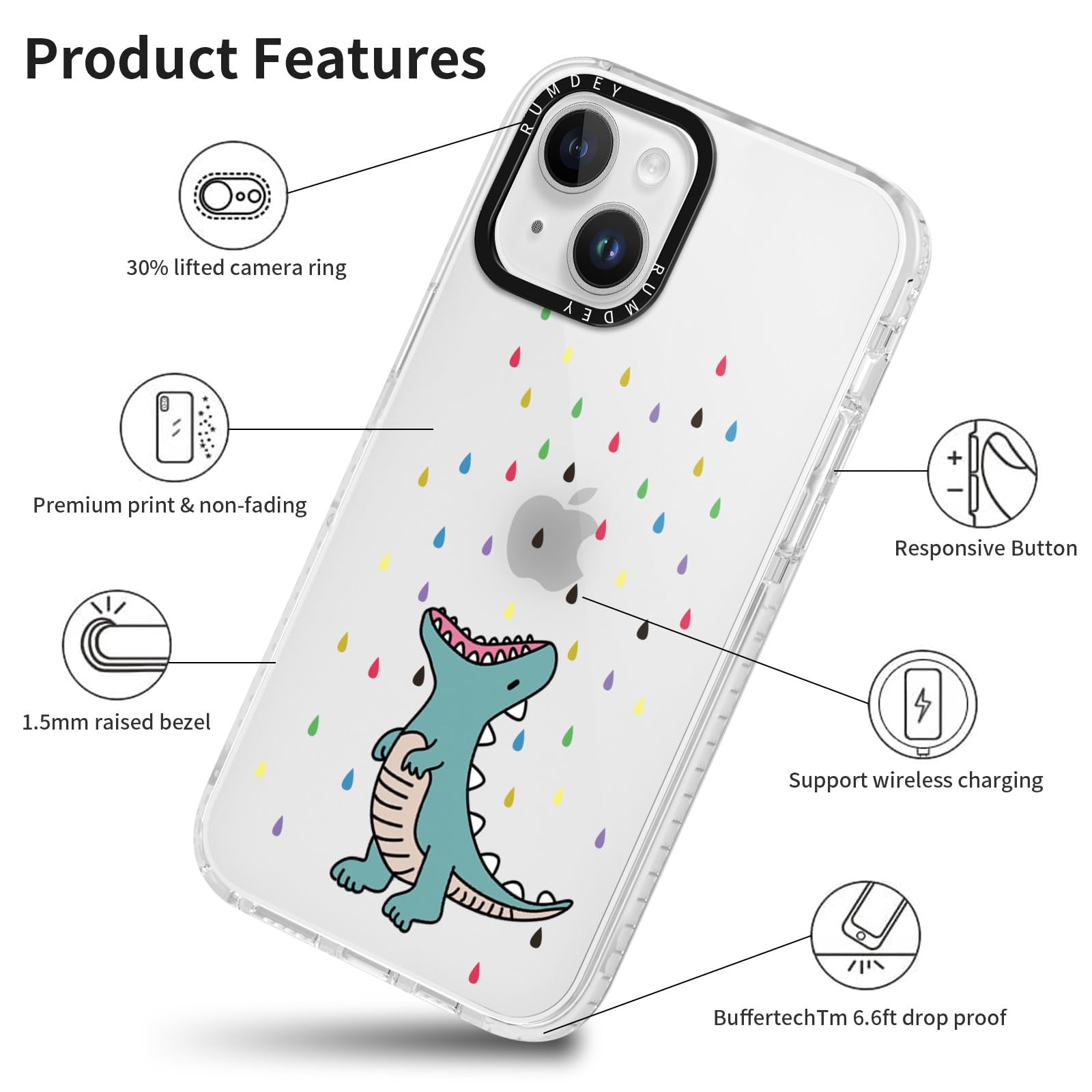Rumdey 2 Pack Cheetah Cases For Iphone X/Xs 5.8'' Phone Case,Fashion Leopard Patterns Aesthetic Clear Funda With Shockproof Prot