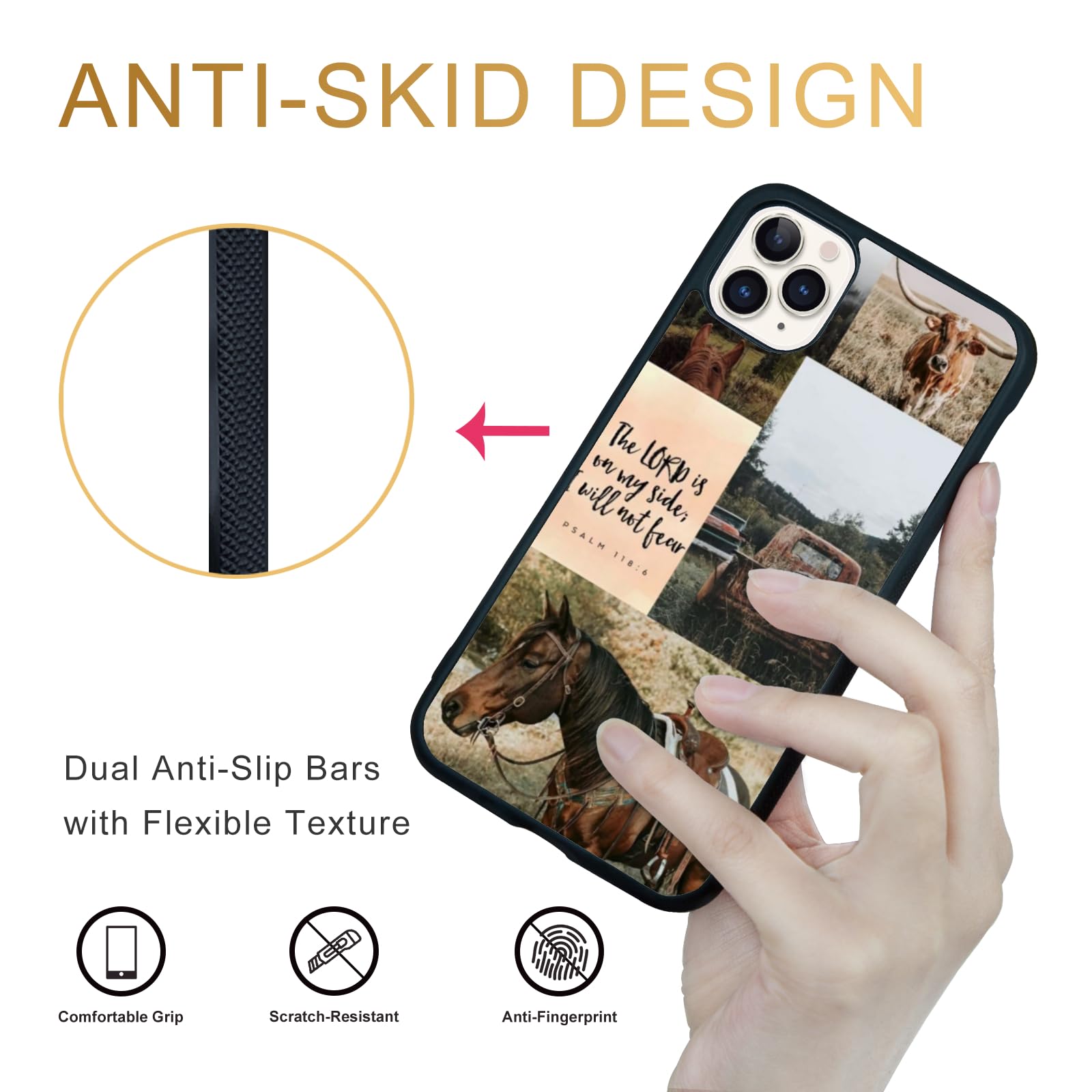 Traday Western Phone Case Compatible With Iphone 11 Pro Horse Phone Case