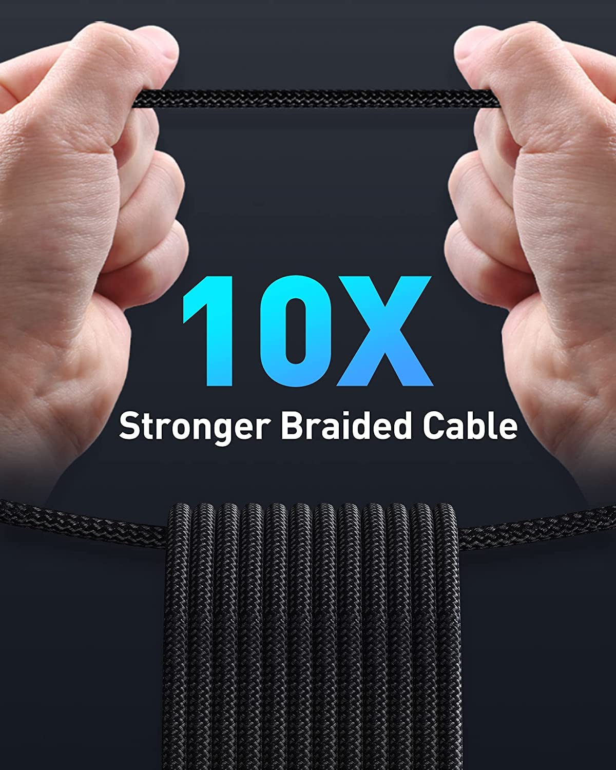 Baseus Usb C Cable, 100W Pd 5A Qc 4.0 Fast Charging Usb C To Usb C Cable, Zinc Alloy Nylon Braided Usb Type C Charger Cable For Iphone 16 15 Pro Plus Pro Max, Macbook, Ipad Pro, Samsung S23/S22 (10Ft)