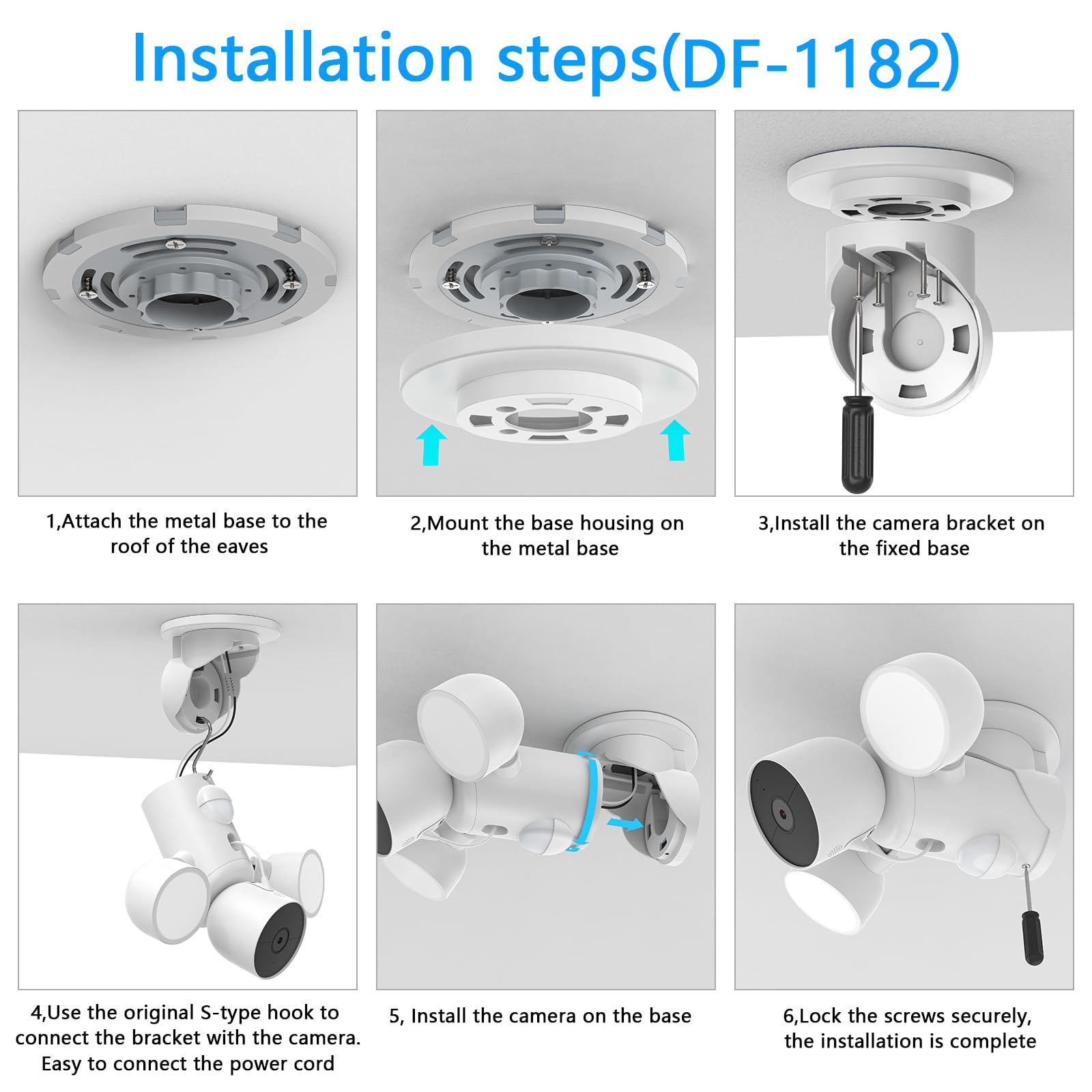 Msaff Eave Mount For Google Nest Cam With Floodlight Outdoor Camera   Abs Stability Protective Case Google Nest Flood Light Came