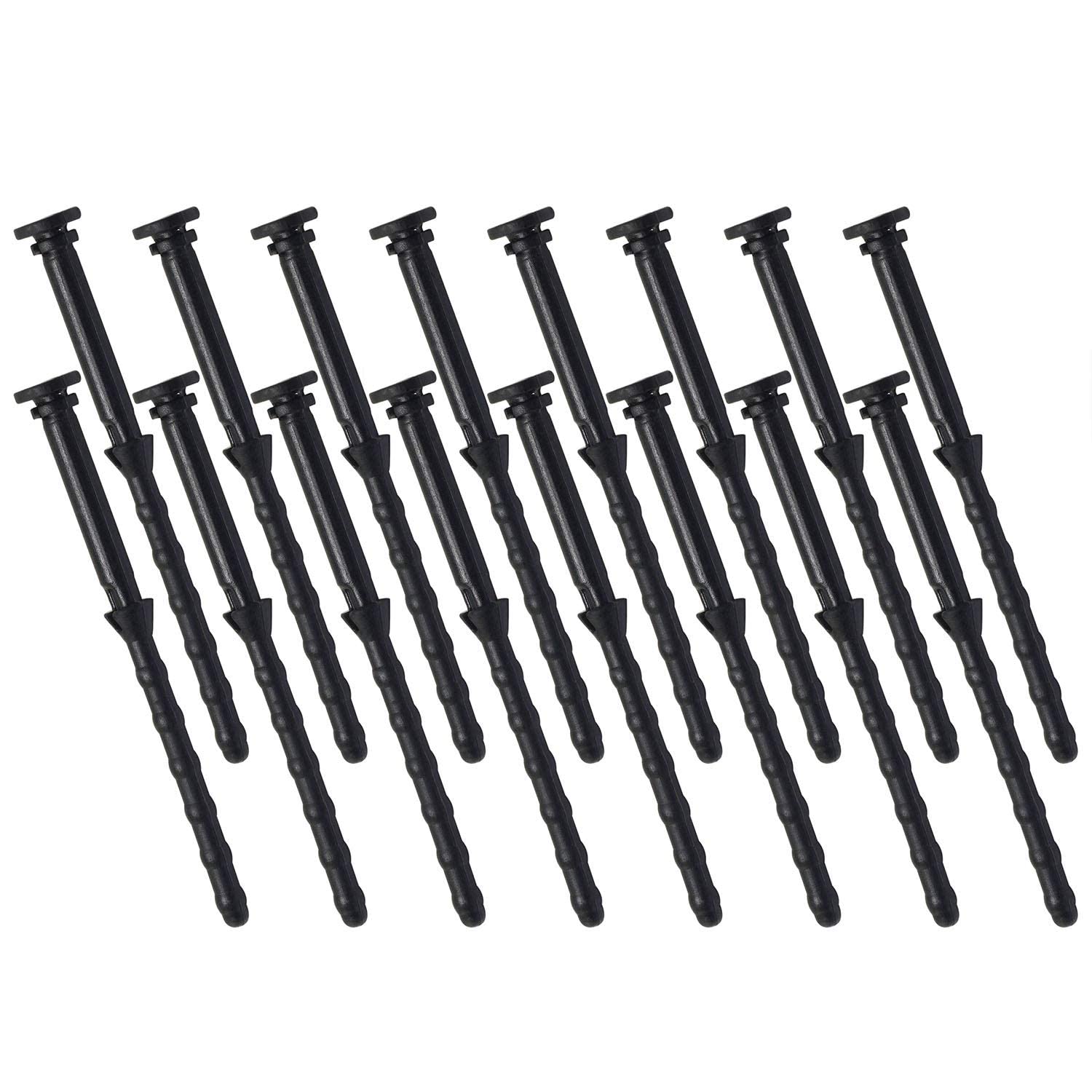 Meetoot 16Pcs Black Rubber Pc Cpu/Case Fan Mounting Screws Vibration Reducing Anti Noise Screws Fan Rivet Xdx 7145