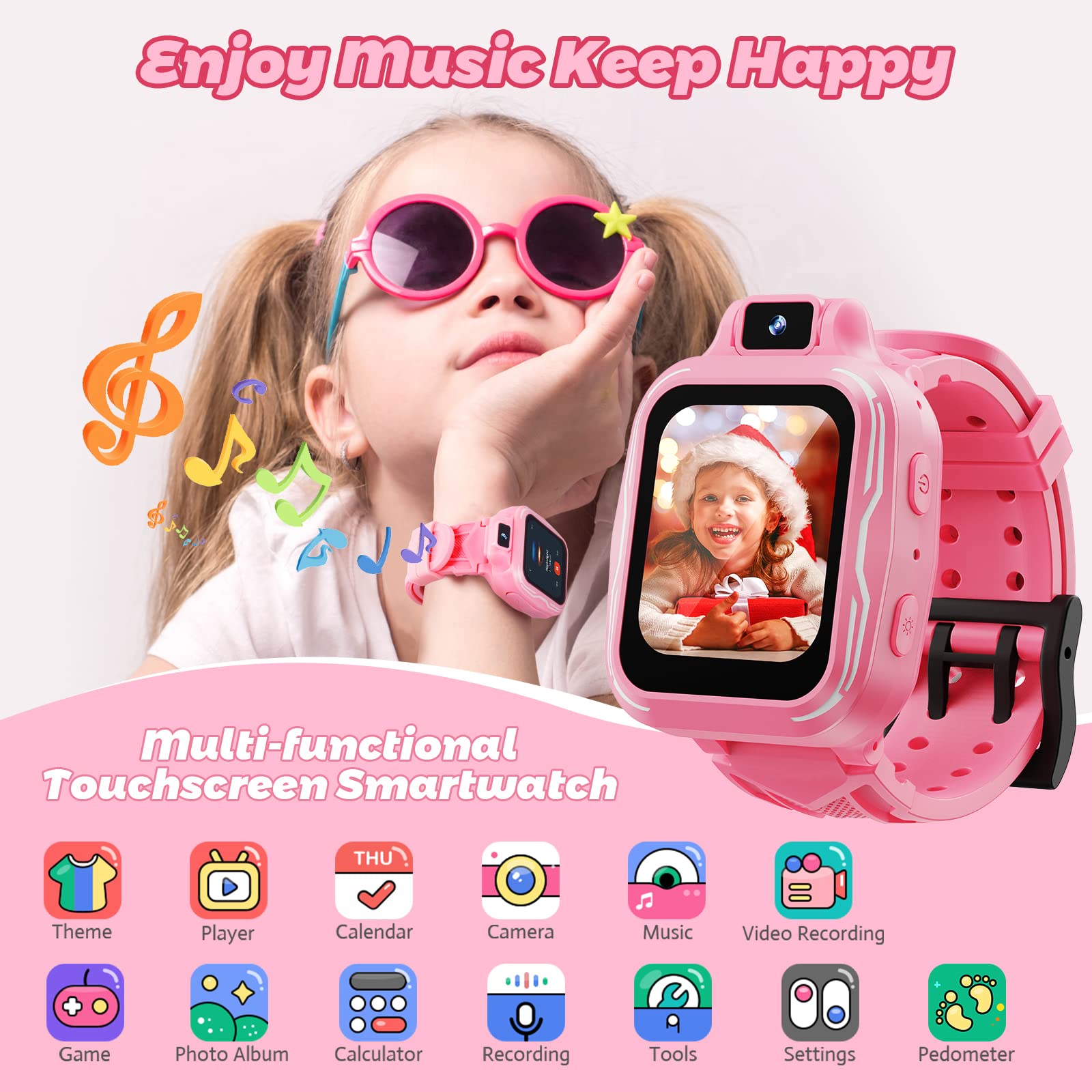Vansing Kids Digital Watch Girls, Best Christmas Birthday Gifts For Age 3 4 5 6 7 8 9 Years Children,Touchscreen Toddler Sport S