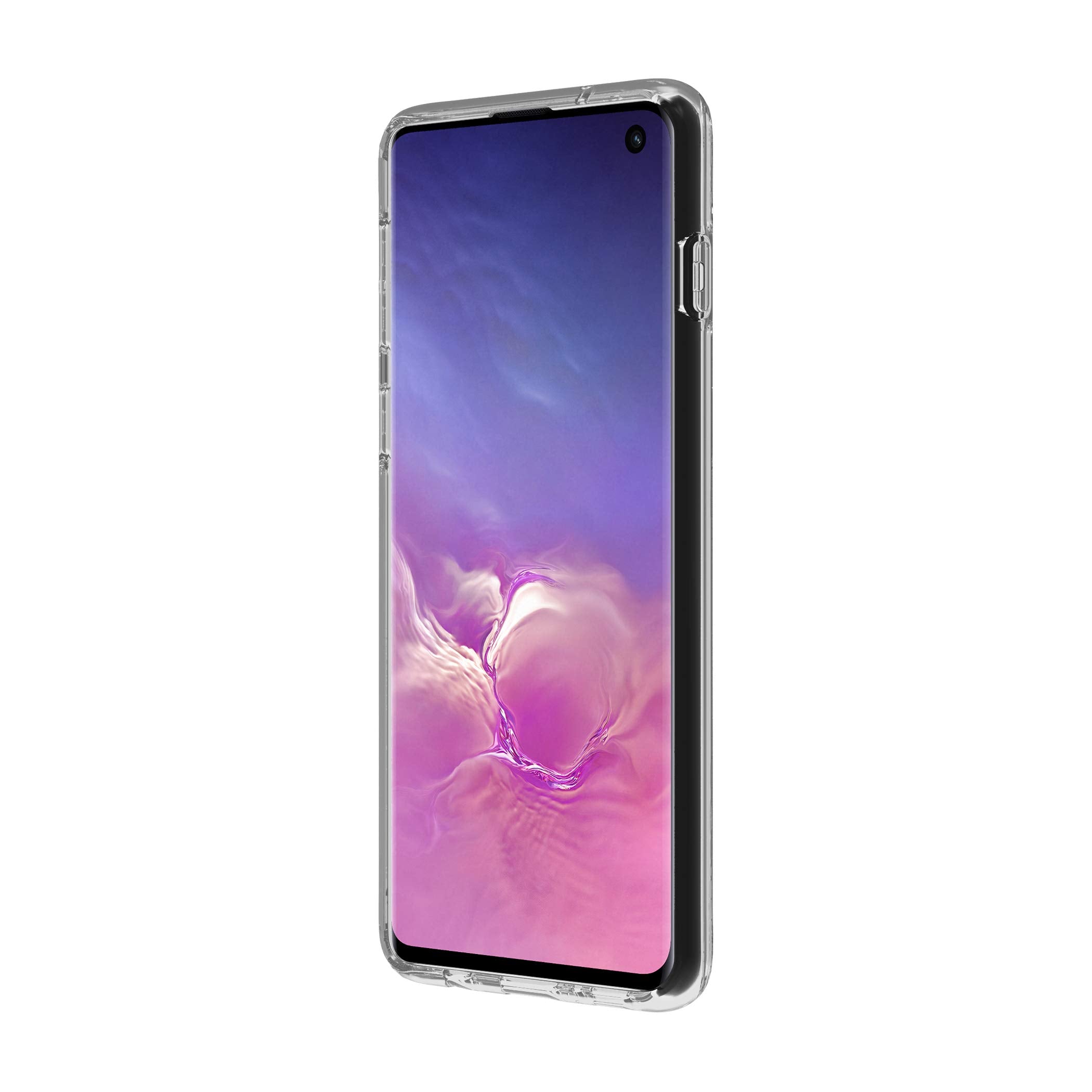 Kate Spade New York Phone Case | For Samsung Galaxy S10 | Protective Clear Crystal Hardshell Phone Cases With Slim Design And Drop Protection   Hollyhock Floral Clear/Cream With Stones