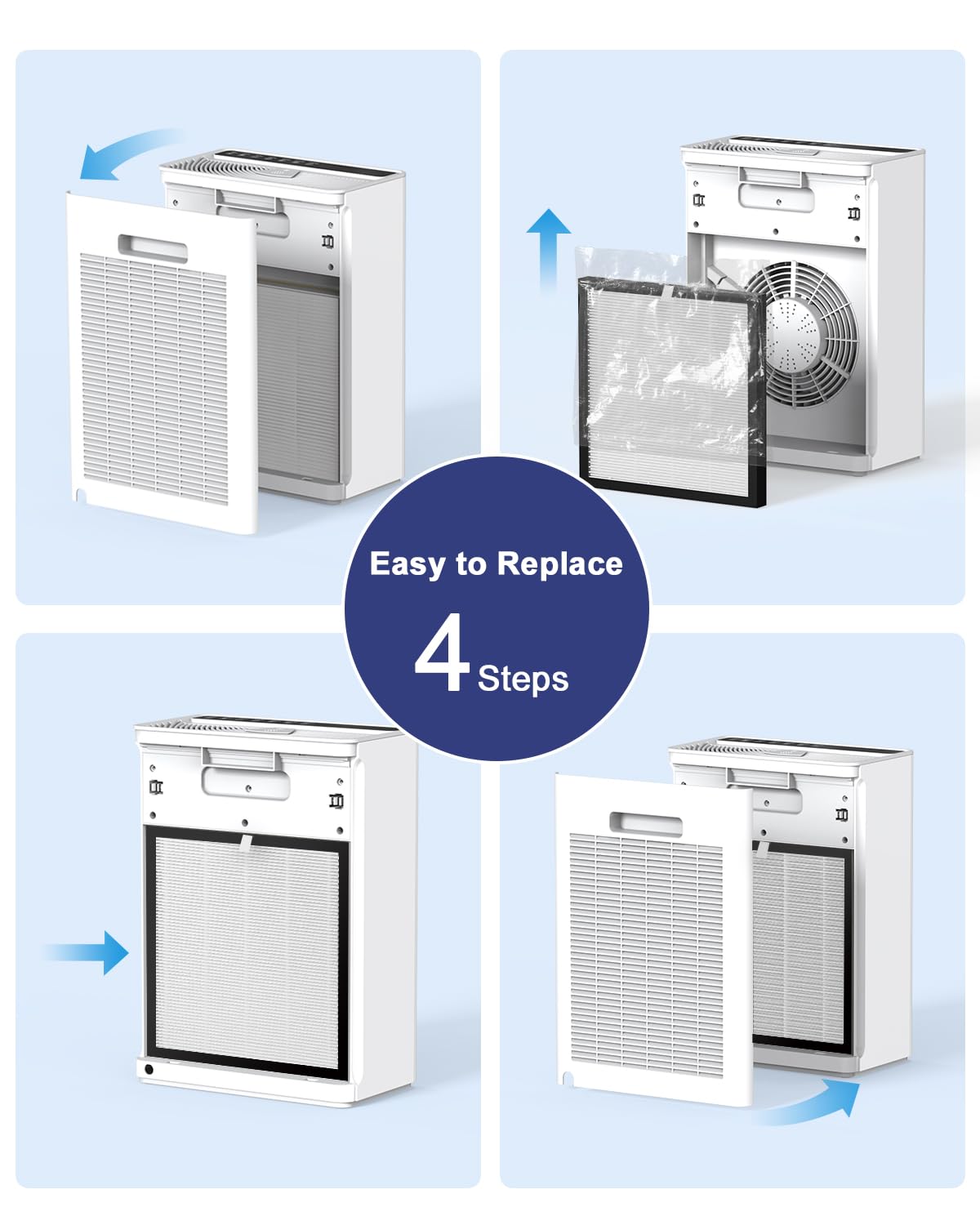 Vewior A3 Air Purifier Replacement Filter(2 Pack)