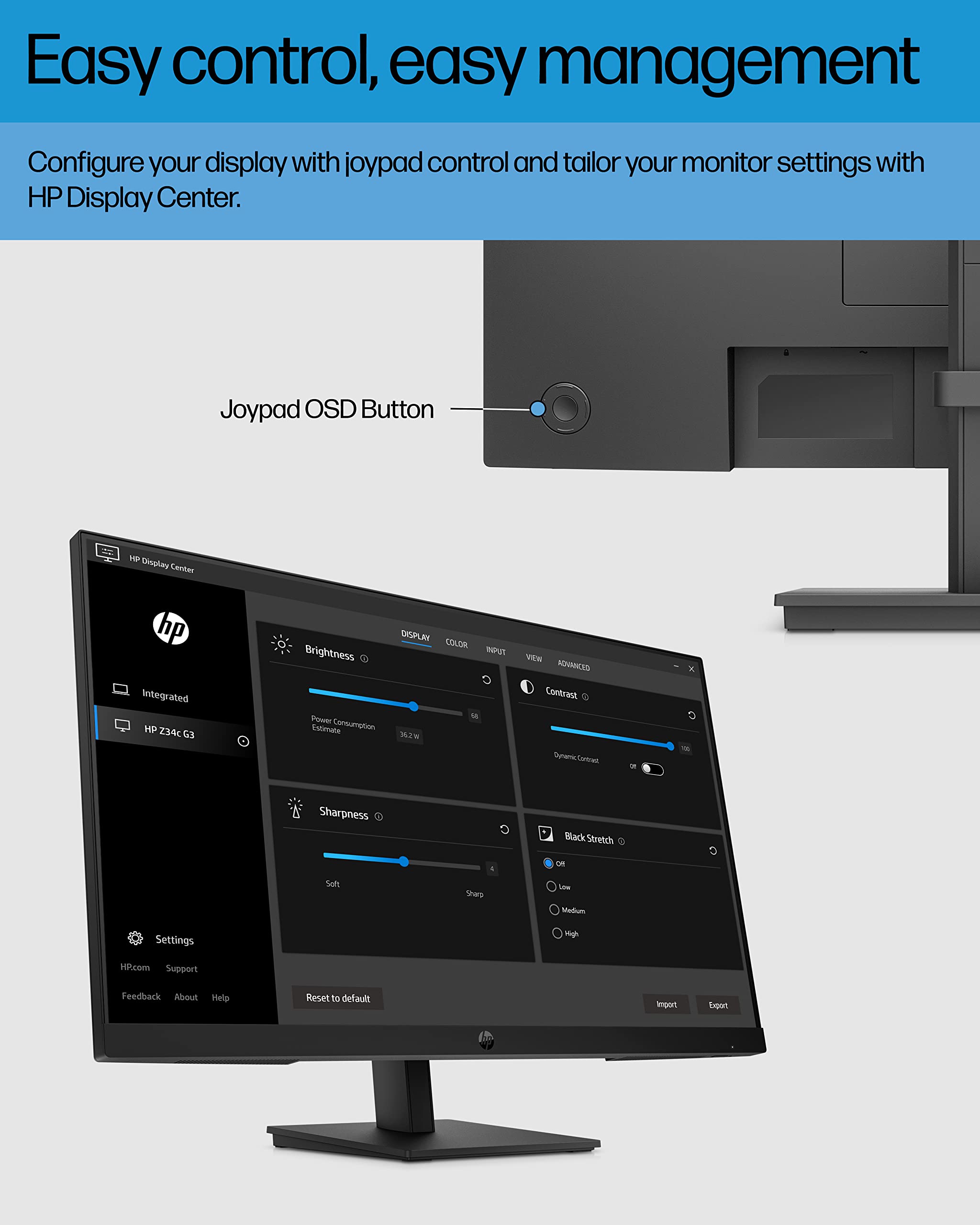 Hp 27H Full Hd Monitor   Diagonal   Ips Panel & 75Hz Refresh Rate   Smooth Screen   3 Sided Micro Edge Bezel   100Mm Height/Tilt