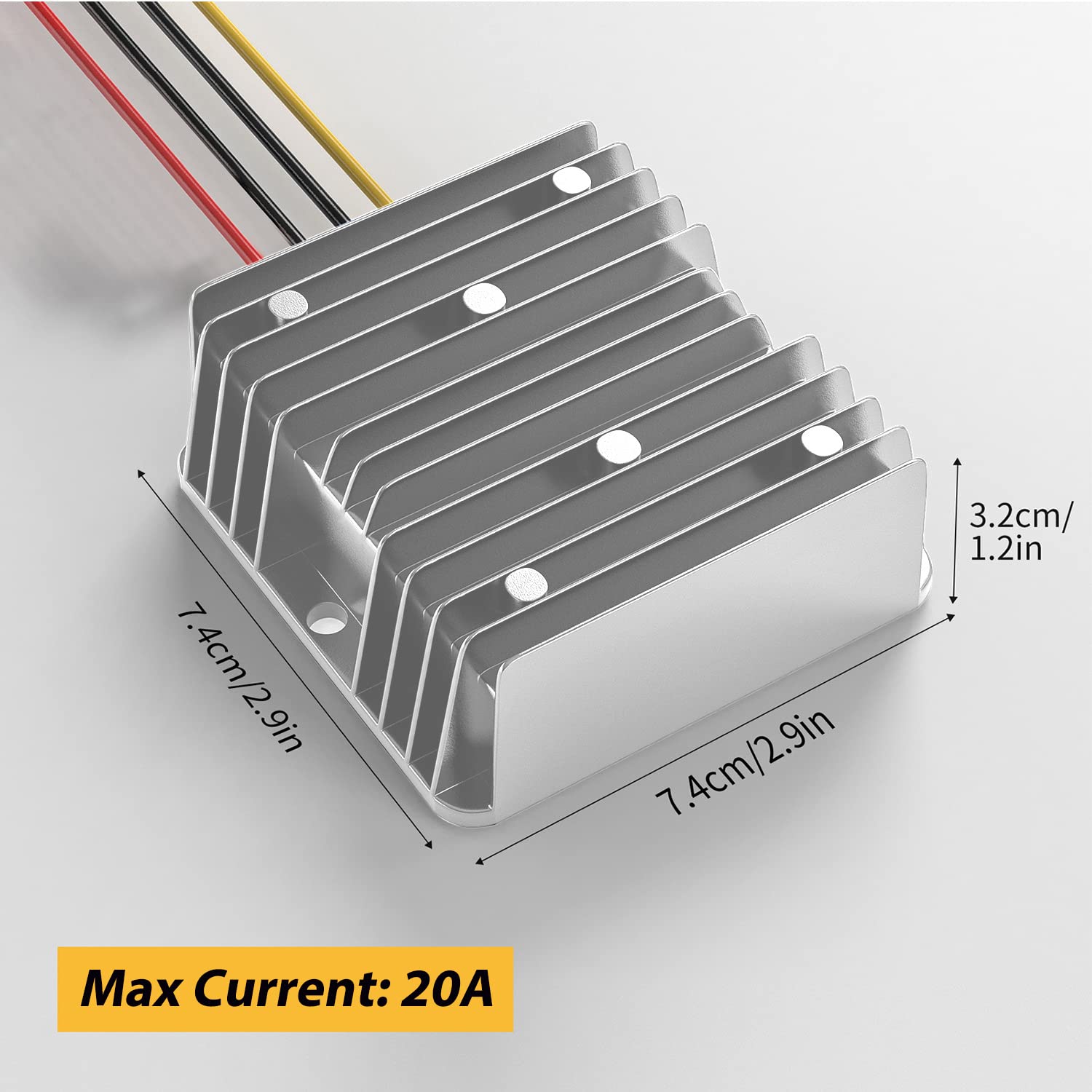 24V To 12V Converter, 20A 240W Supply Step Down Converter For Heavy Duty Truck Car Power Reducer Regulator For Auto Car Truck Ve