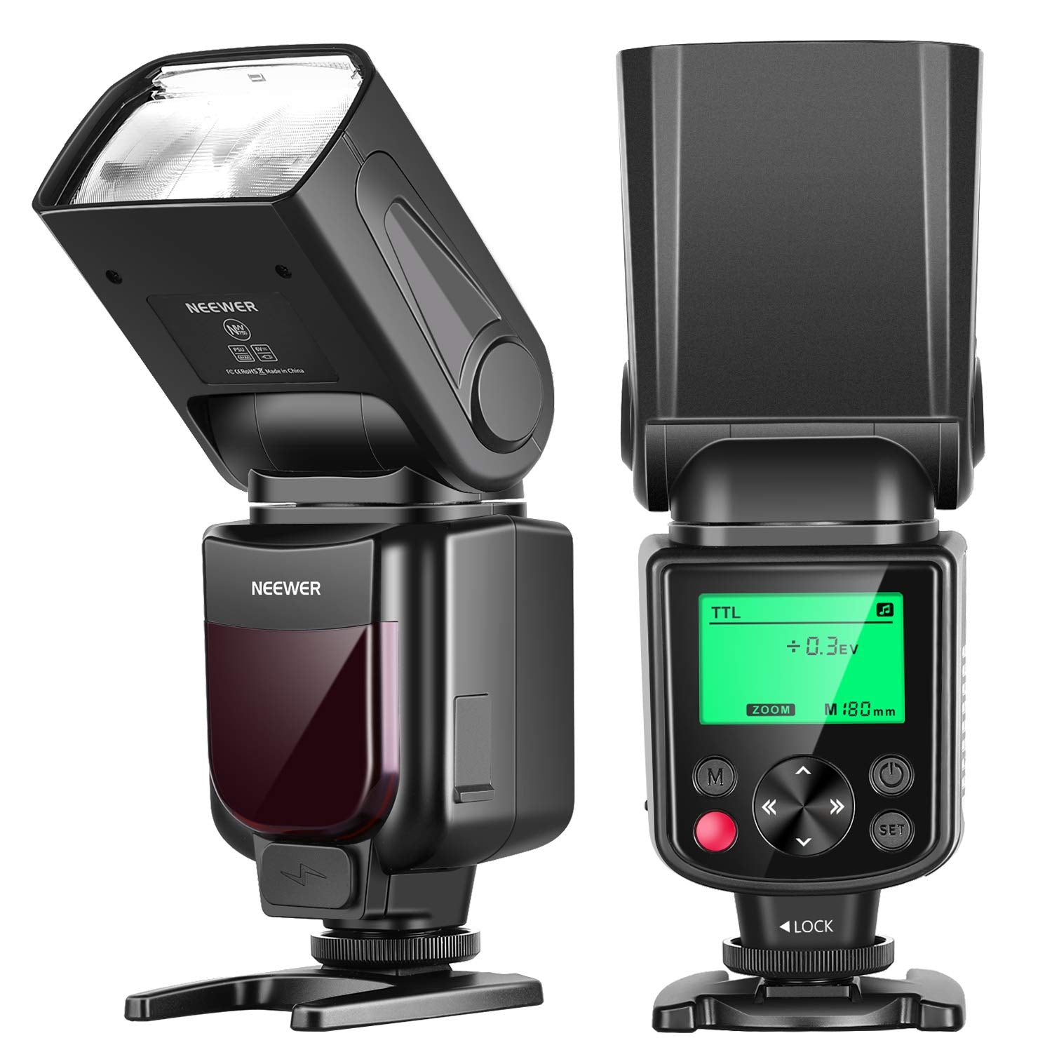 NEEWER 750II TTL Camera Flash Speedlite with LCD Screen, Compatible with Nikon D4 D5 D60 D90 D100 D200 D300S D300 D500 D610 D700