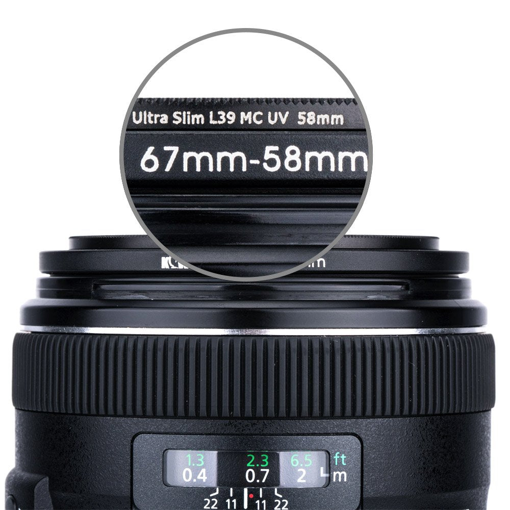 Kiwifotos 67Mm 58Mm Step Down Adapter Ring For Lenses (67Mm Lens To 58Mm Filter, Hood, Lens Converter And Other Accessories)