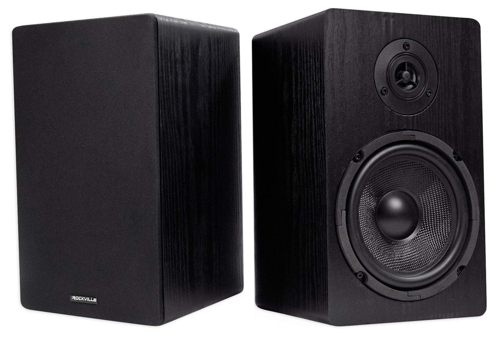 Rockville 2 Rockshelf 64B 400W Black 6.5'''' Home Theater Bookshelf Speakers/4 Ohm (Rockshelf 64B V2)