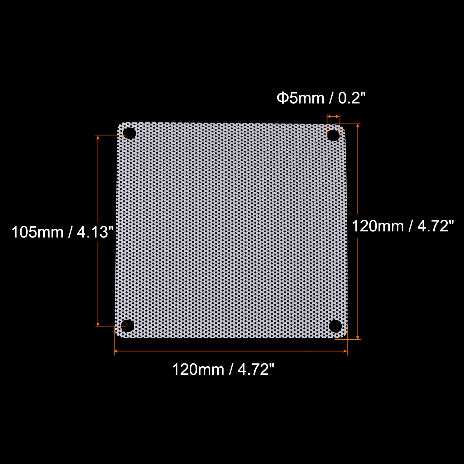 Meccanixity 120Mm Computer Fan Filter Grills Pvc Mesh Dustproof Case Cover For Computers, White Pack Of 12