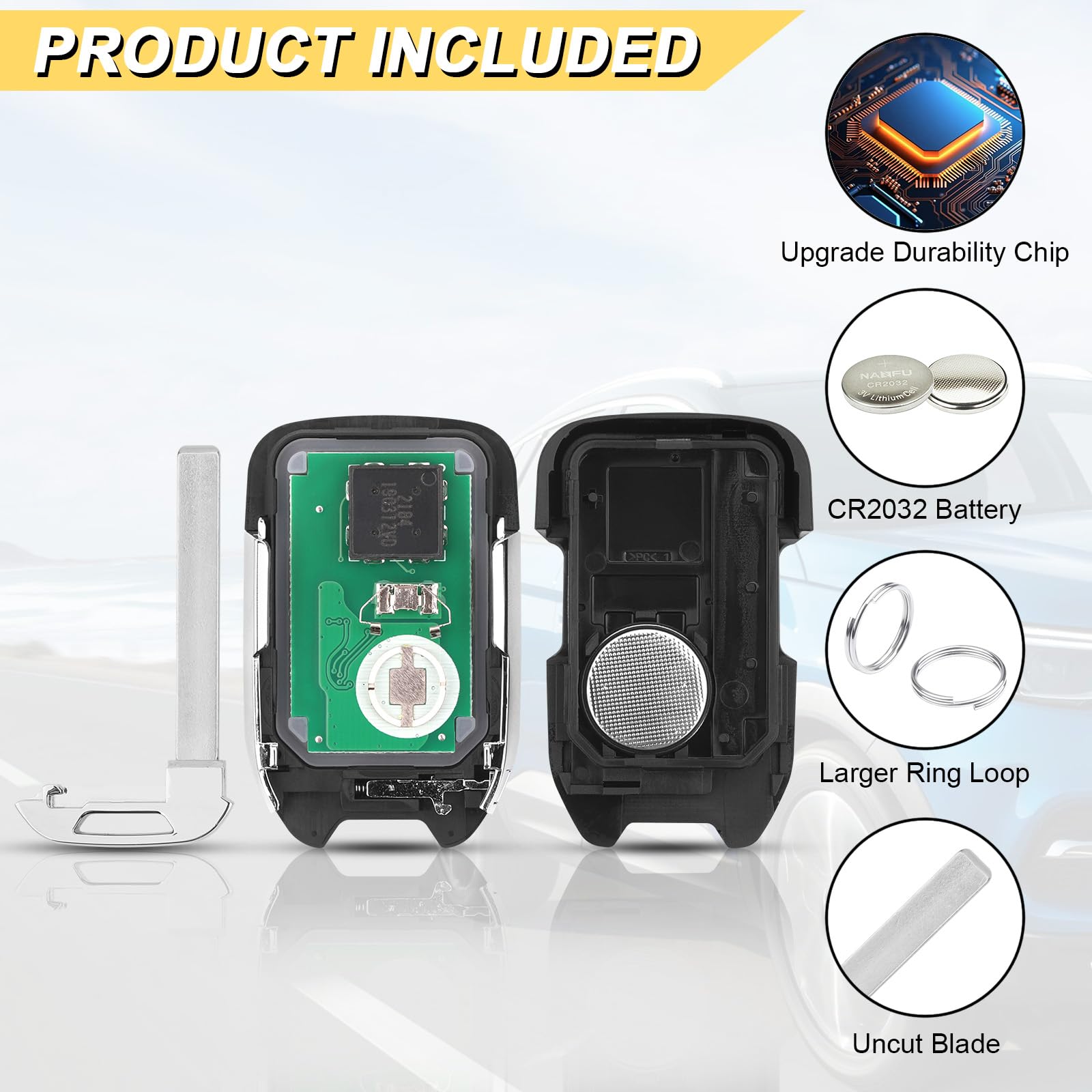 Vurkcy Key Fob Replacement For 2015-2020 Chevy Suburban Tahoe/ 15-20 Gmc Yukon And Yukon Xl Car Keyless Entry Remote Control,Hyq