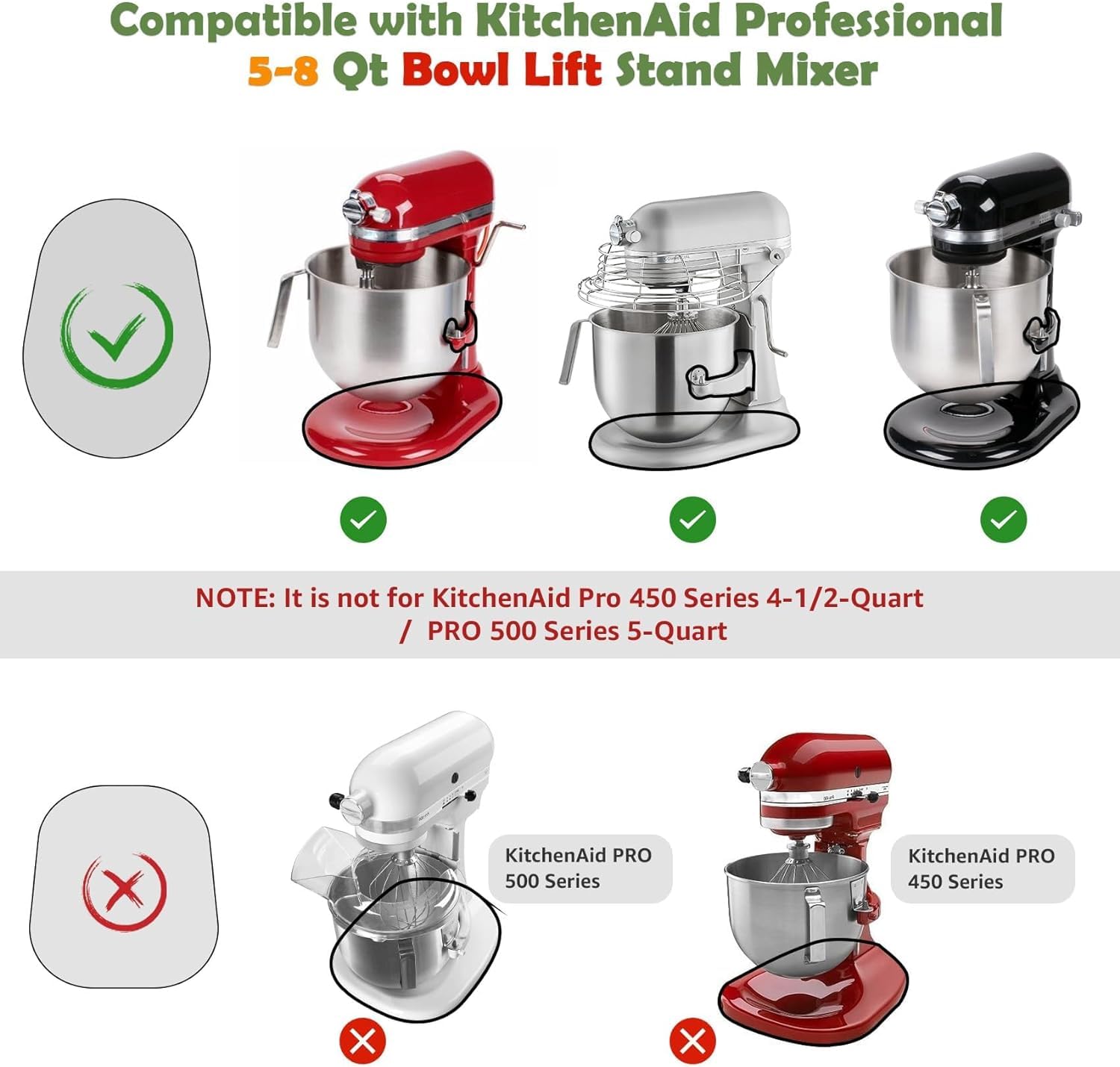 Bamboo Mixer Slider For Kitchen Aid 5 8 Qt Bowl Lift Stand Mixer, Kitchen Appliance Sliding Mat Countertop Storage Attachments,