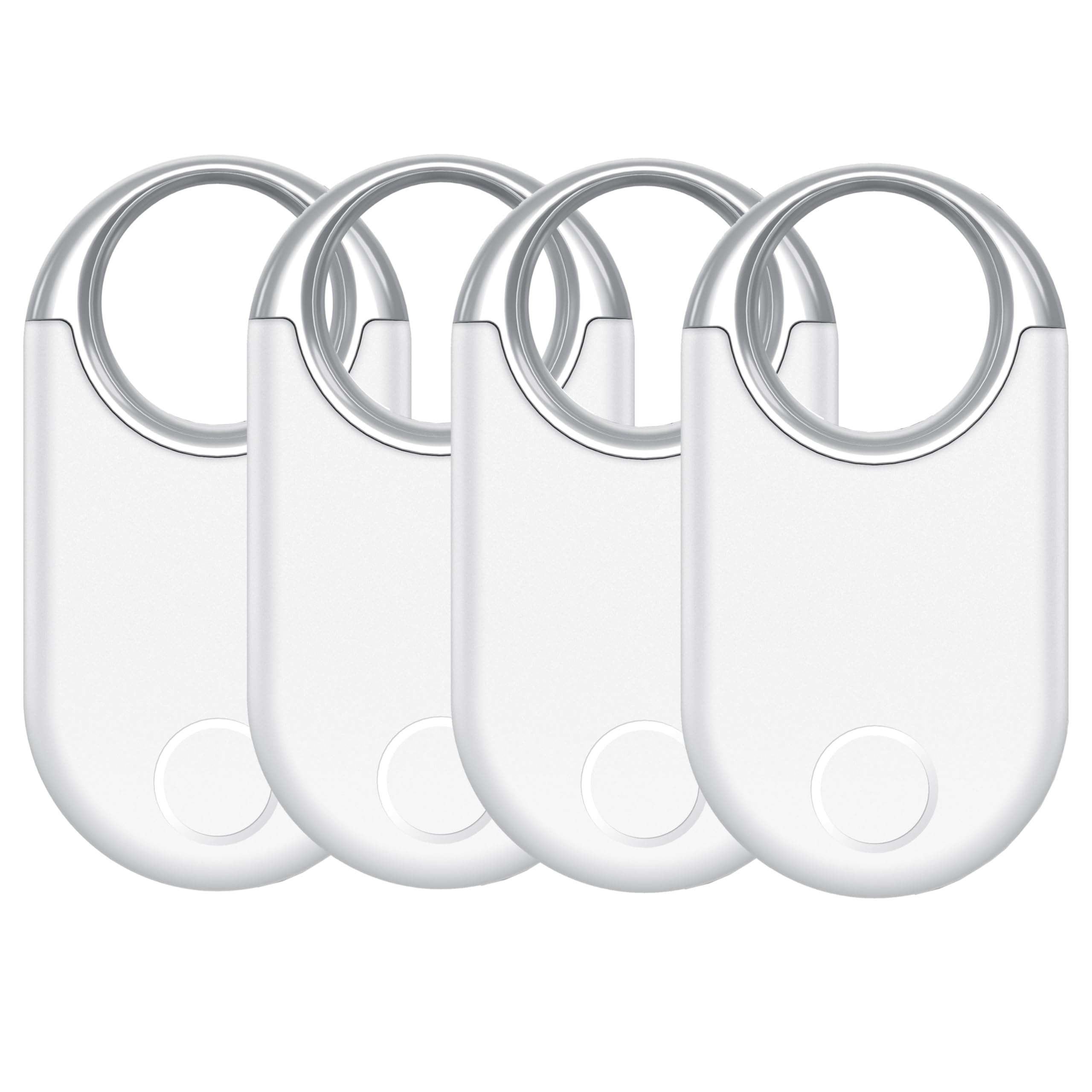 Hendari Air Tracker Tags 4 Pack, White - Bluetooth 5.3 Tracker and Item Finder Work with Apple Find My (iOS/iPadOS/MacOS Only), 