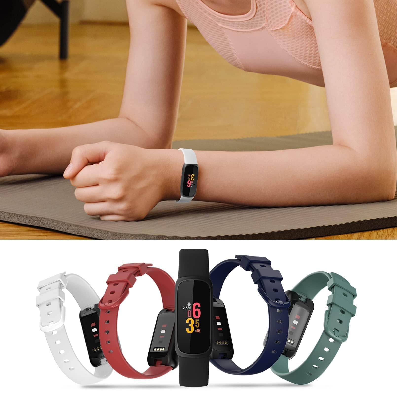 Farluya 10 Pack Bands Compatible With Fitbit Inspire 3,Soft Sport Straps Silicone Replacement Wristband For Fitbit Inspire 3 Tra