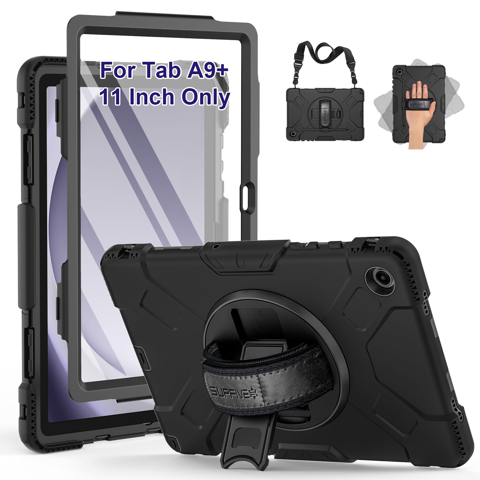 Supfives Case For Galaxy Tab A9+/A9 Plus 11'' With Screen Protector, Upgraded Military Case For Samsung A9 Plus Tablet 11 Inch 2