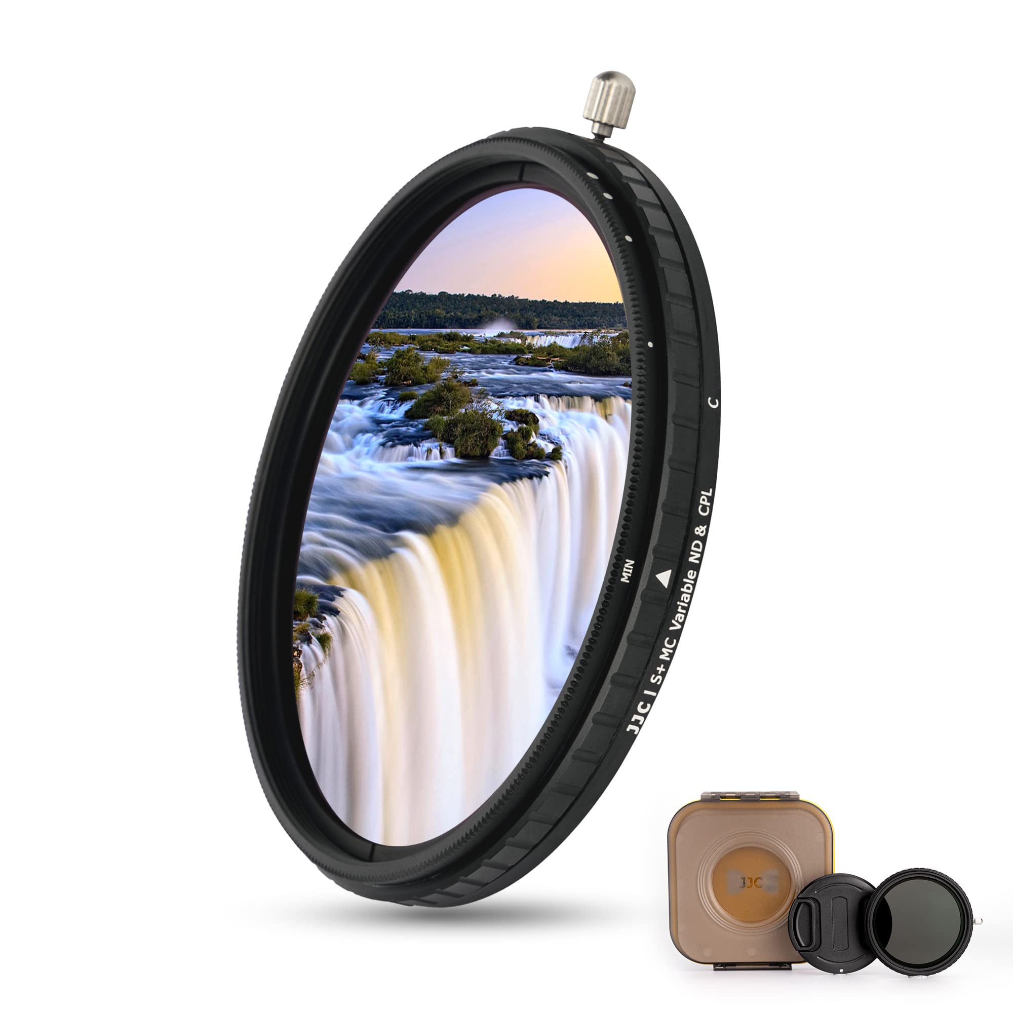 Jjc 2 In 1 77Mm Variable Nd Filter & Cpl Polarizer Filter, 5 Hard Stops Nd2 Nd32 Adjustable Neutral Density Filter, Including Mo