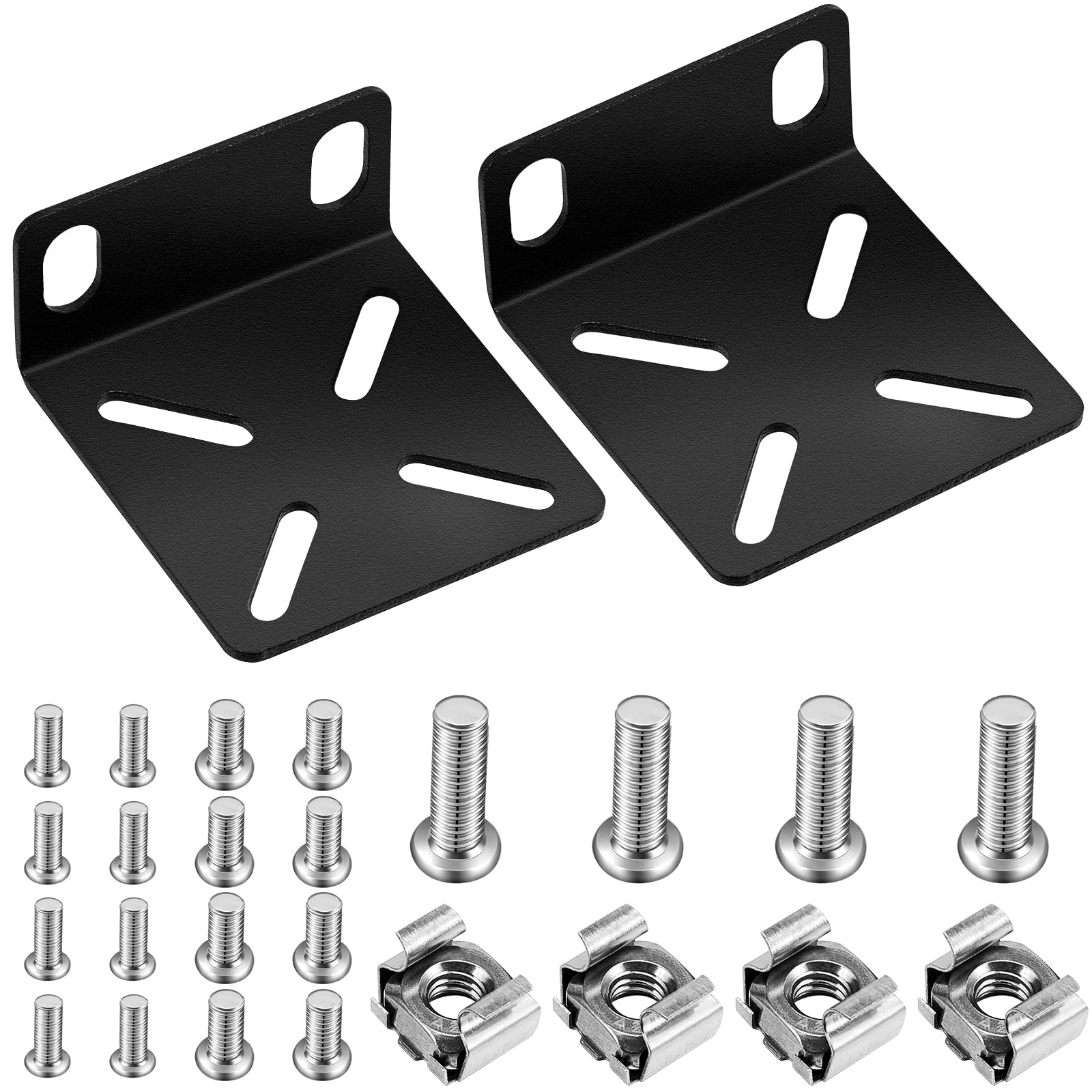 Pelopy Rack Mount Kit Compatible with 17.3 Inch Wide Switches, Adjustable Rack Ears Universal Mount Brackets Compatible with Net
