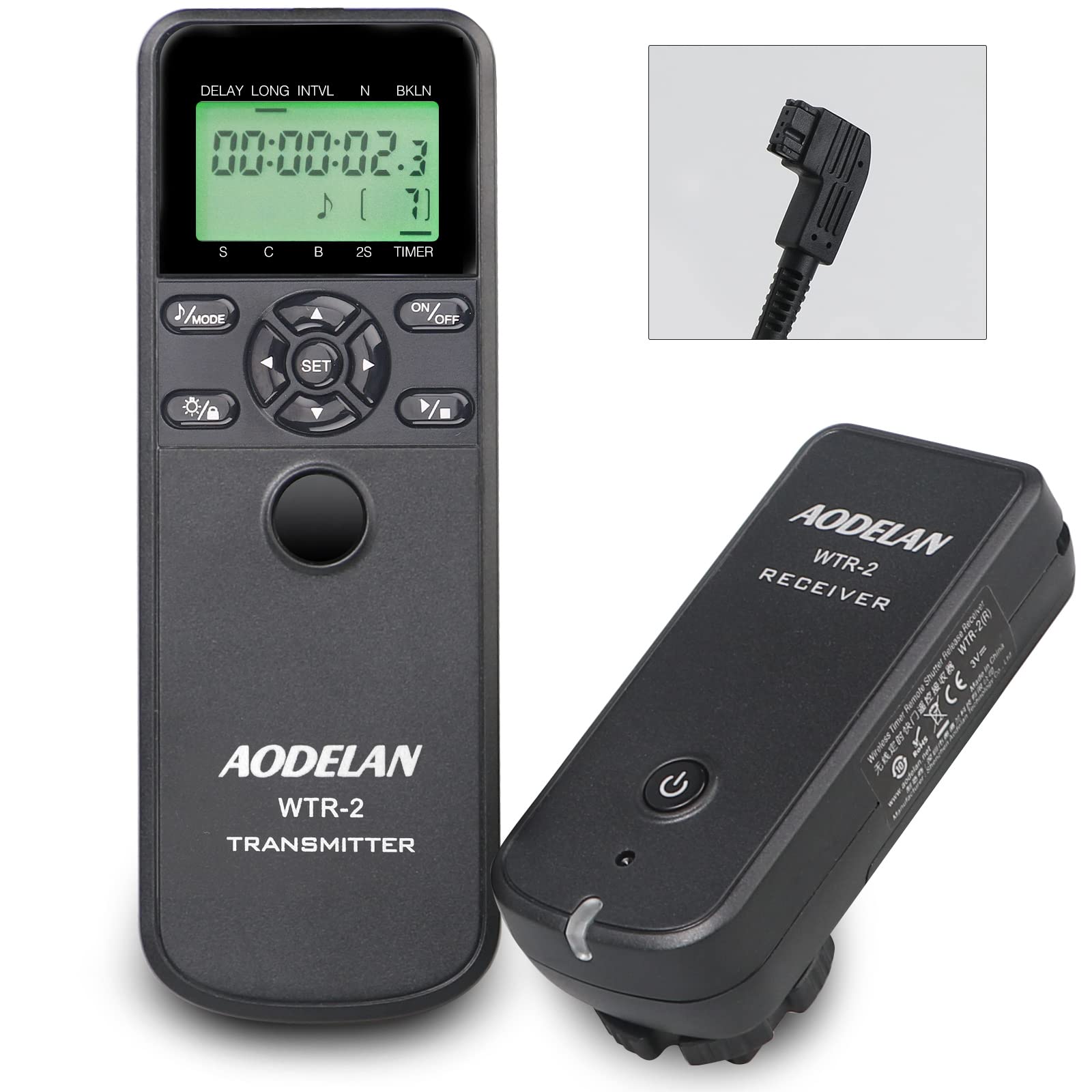 Aodelan Wireless Remote Control Compatible For Sony,Wired Timer Intervalometer Shutter Release For Sony A99M2, A77M2, A99, A77,