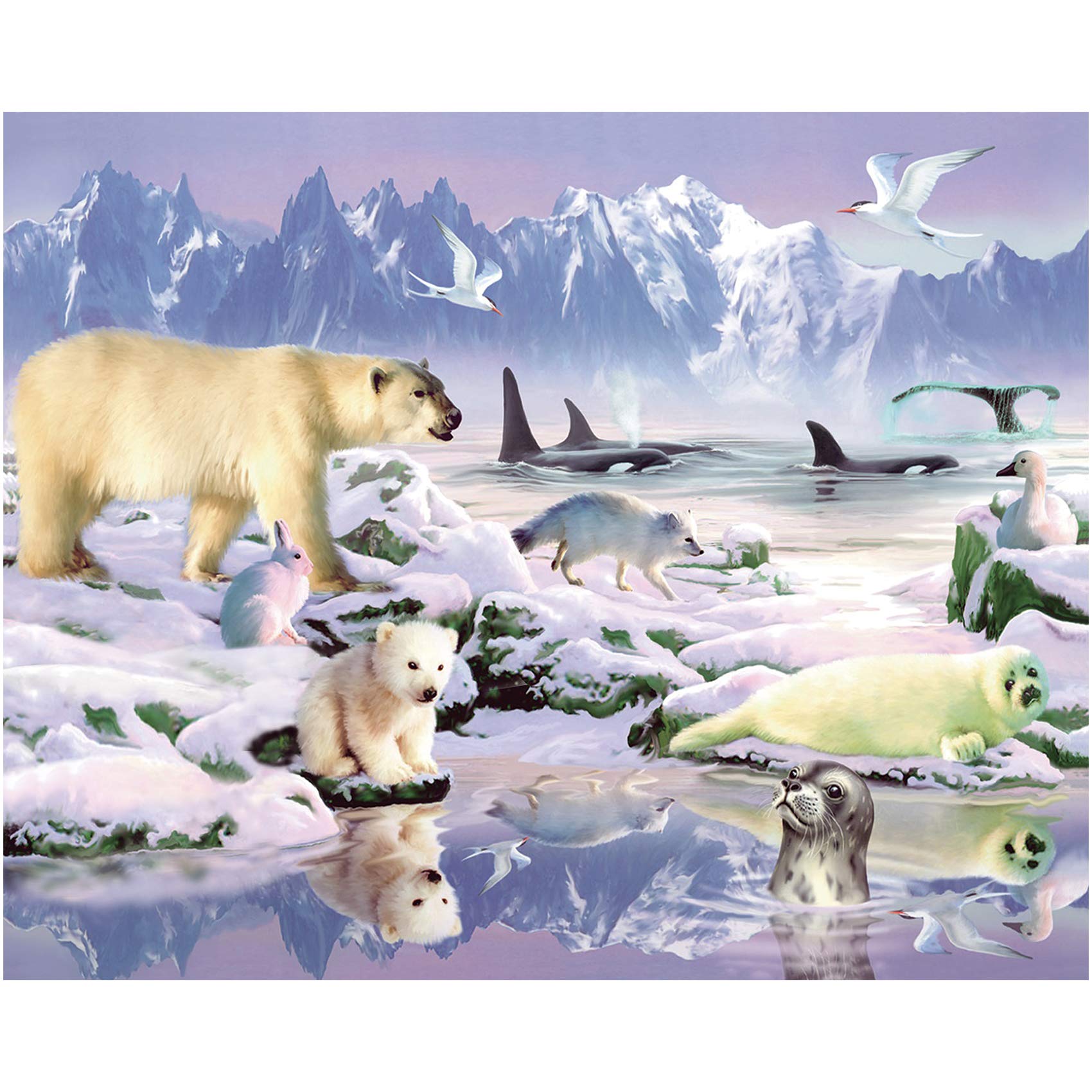 Polar Animals Scenic Backdrop Large Banner Photography Studio Fabric Background Photobooth Prop 7X6Feet #2190