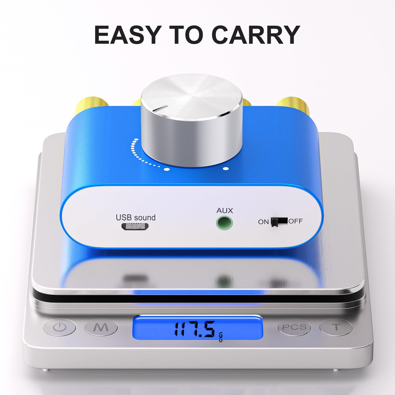 Facmogu F900S 160W Mini Bluetooth 5.0 Power Amplifier, 2 Channel 80Wx2 Stereo Hi-Fi Digital Amp, Portable Wireless Audio Receive