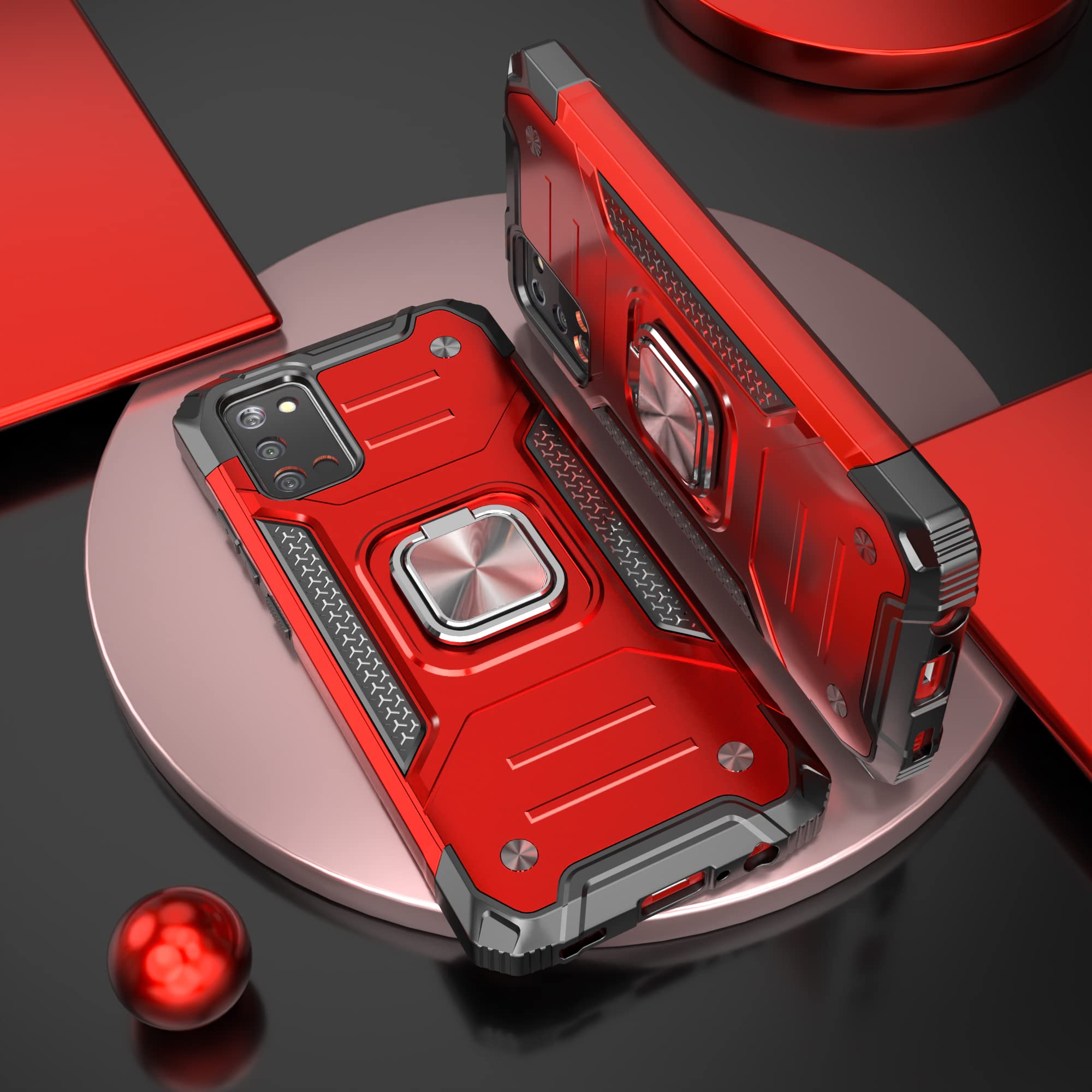 Idystar For Galaxy A02S Case With Screen Protector,For Galaxy A02S Case,Shock Absorption Heavy Duty Drop Test Slim Cover With Ki