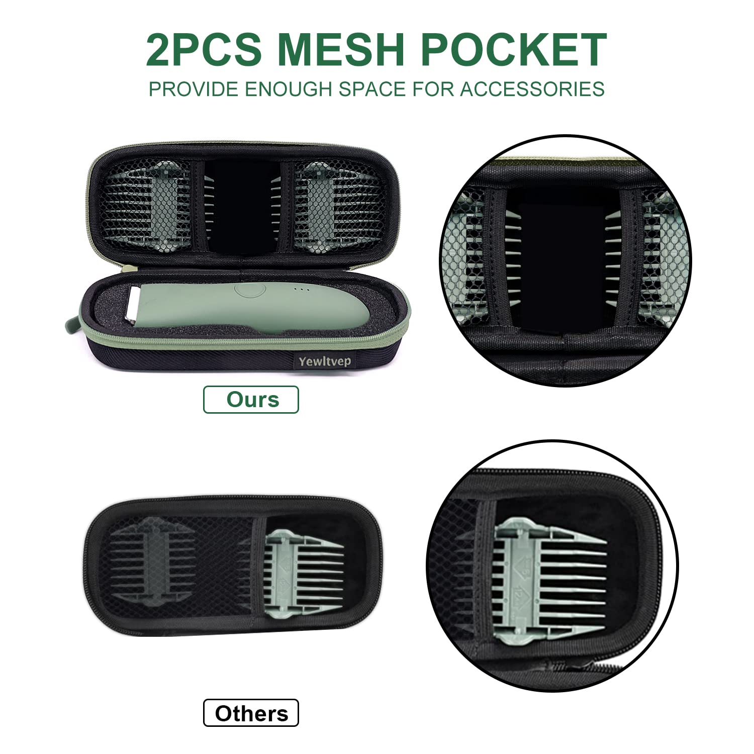 Case For Meridian Shaver, Yewltvep Hard Bags Compatible With Manspot Groin Hair Trimmer Without Recharge Dock, Storage Case For