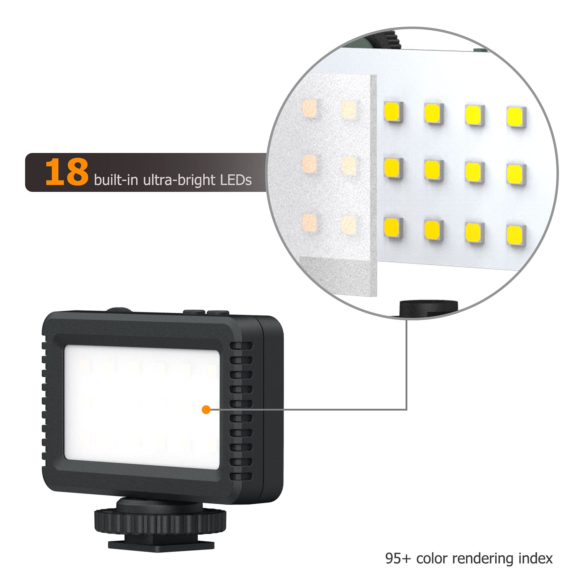 Kiwifotos Mini Led Video Light For Sony Zv E10 Ii Zve10 Zv 1F Zv1F Zv 1 Ii Zv1 Zv1Ii A6000 A6100 A6300 A6400 Nikon Z30 Z50 Z6 Z7