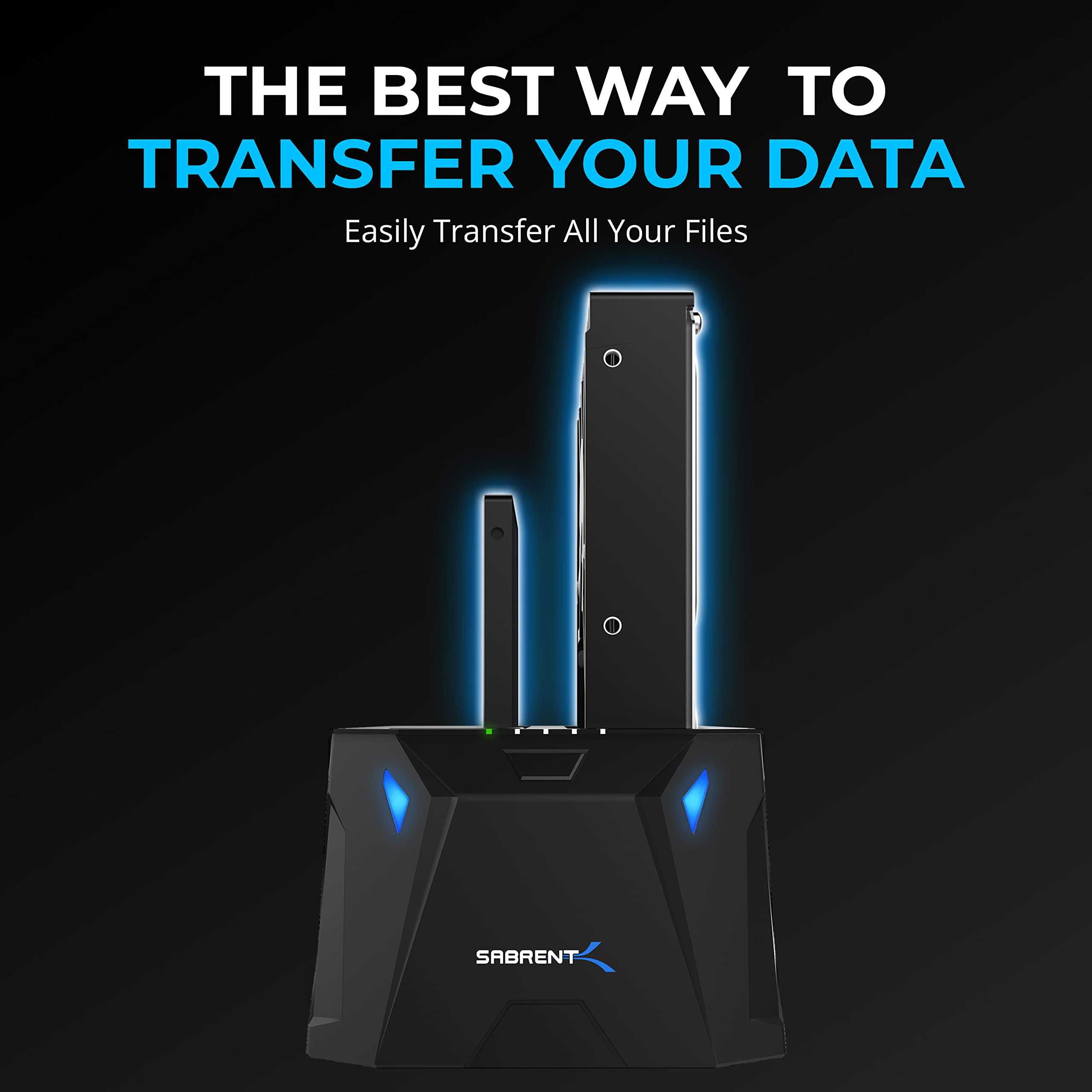 Sabrent Usb 3.0 To Sata I/Ii/Iii Dual Bay External Hard Drive Docking Station For 2.5 Or 3.5In Hdd, Ssd With Hard Drive Duplicat