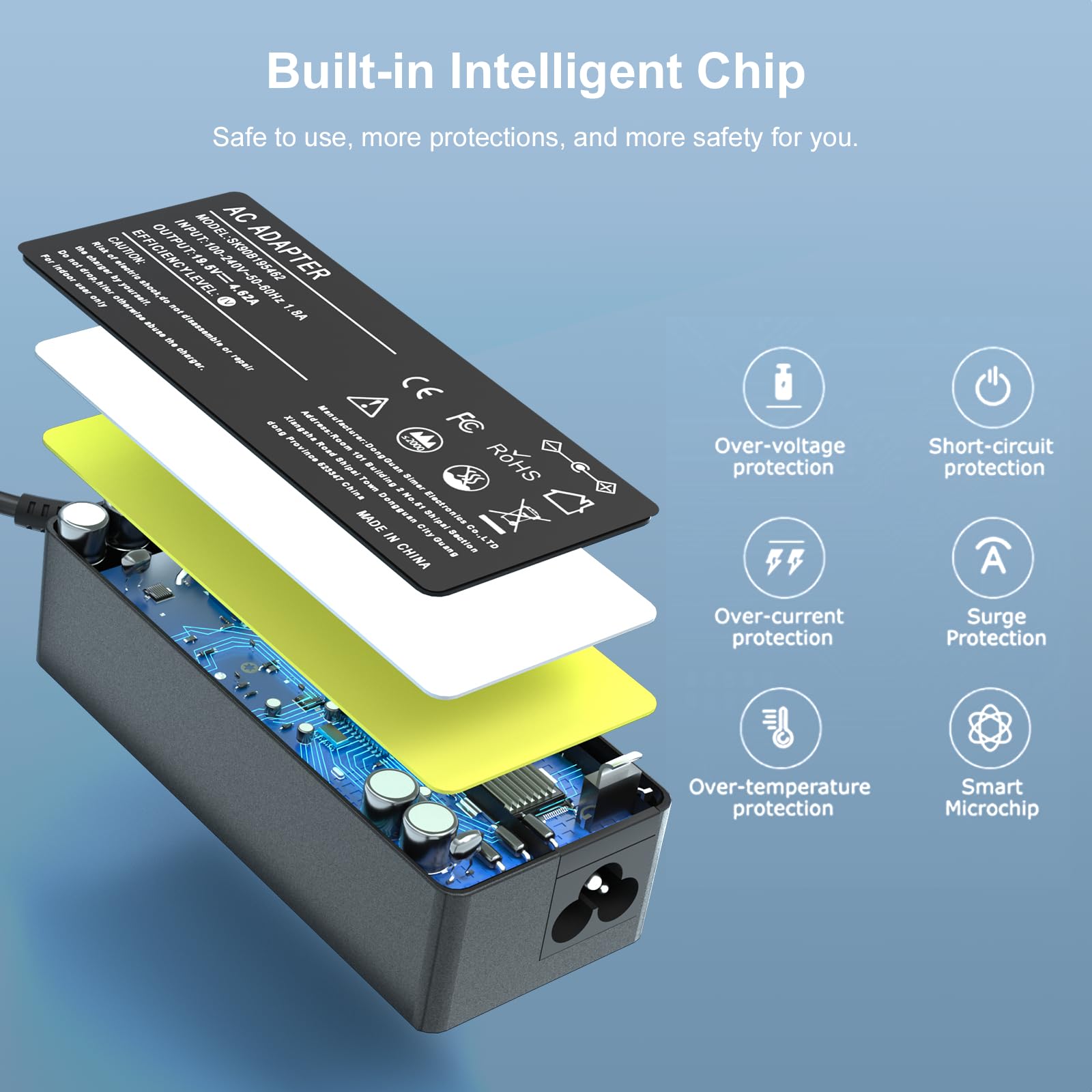 90W 16Tips Universal Laptop Charger   Fit For Hp Dell Acer Asus Lenovo Samsung Lg Ibm Google Toshiba Sony Fujitsu Macbook Pro Ga